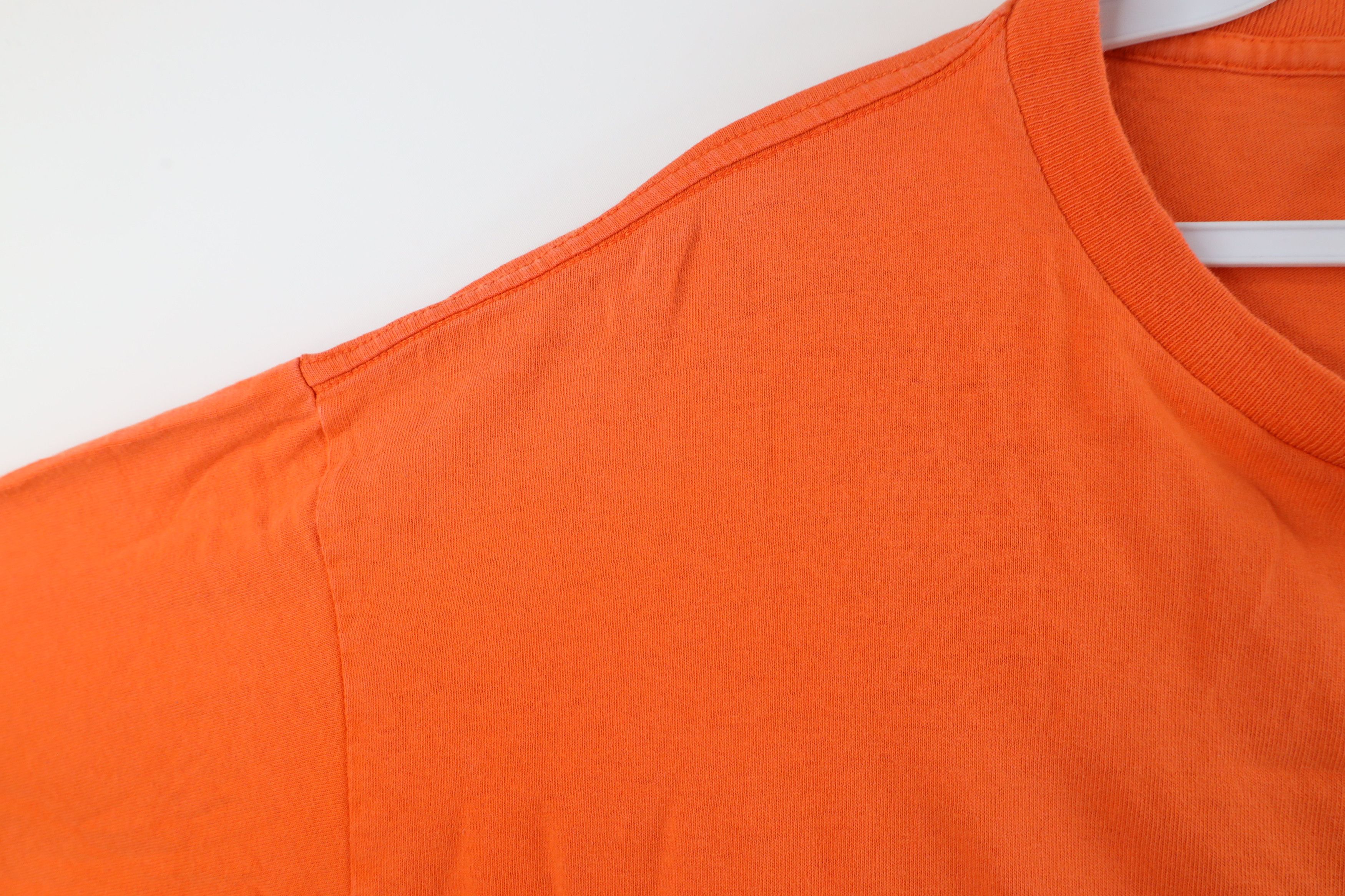 Ralph Lauren × Vintage Vintage 90s Chaps Ralph Lauren Spell Out Flag T-Shirt Orange Size US XL / EU 56 / 4 - 5 Thumbnail
