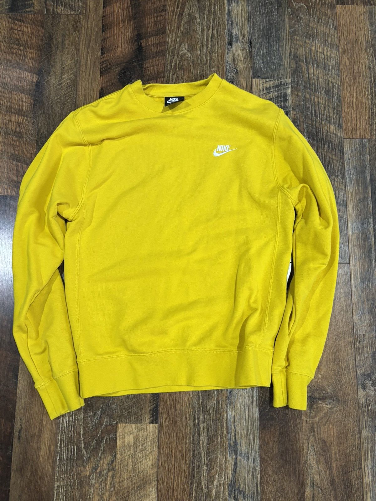 Nike × Vintage Nike Yellow crewneck sweatshirt fleece Size US XS / EU 42 / 0 - 1 Thumbnail