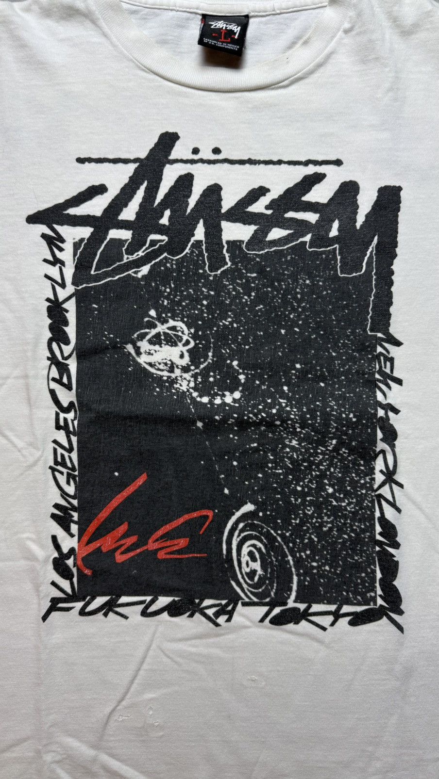 Stussy Rare Vintage Stussy x Futura Laboratories T Shirt Size US L / EU 52-54 / 3 - 3 Thumbnail