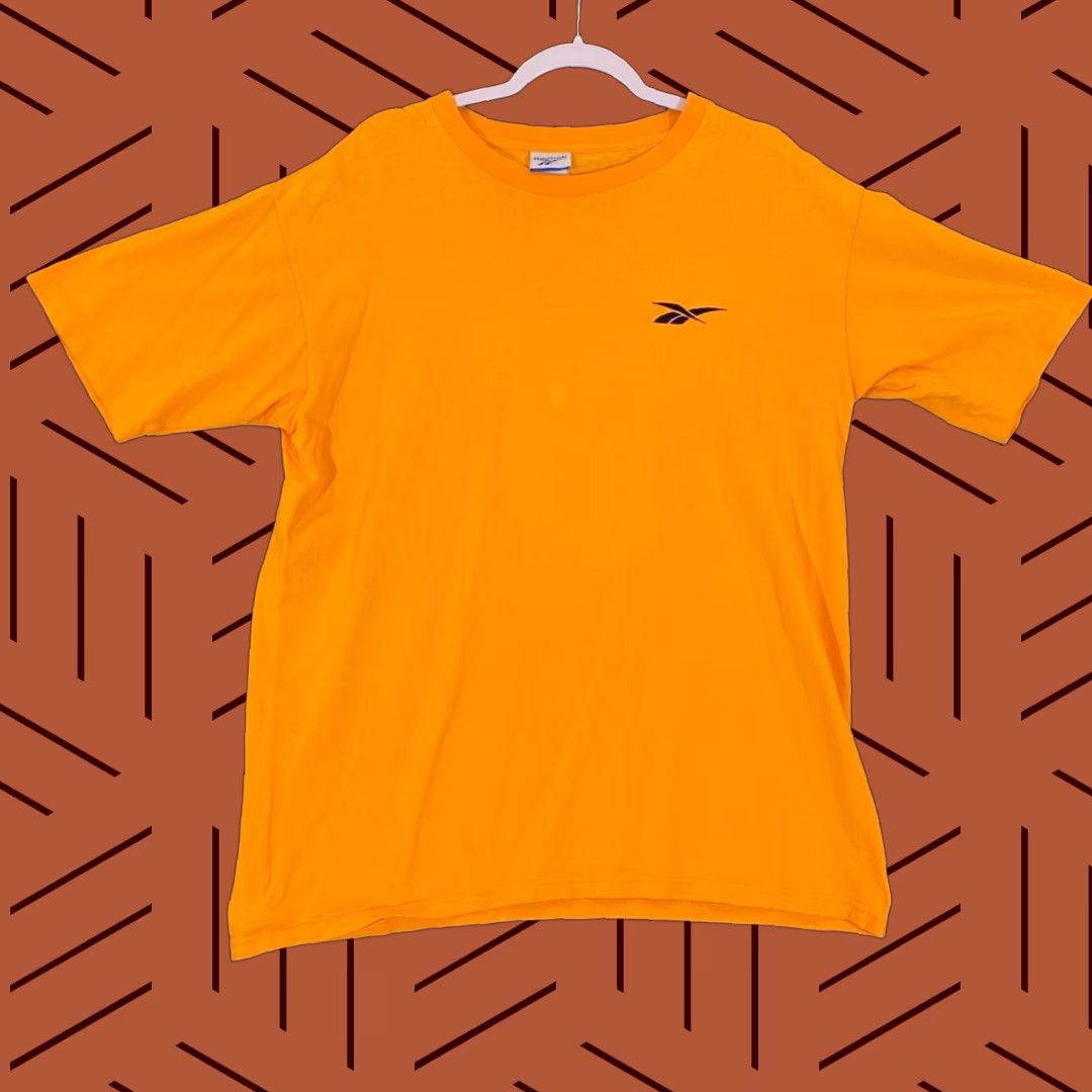 Reebok VINTAGE Reebok Shirt Mens L/XL Baggy Fit Orange Tee S/S Single Stitch Size US XL / EU 56 / 4 - 1 Thumbnail
