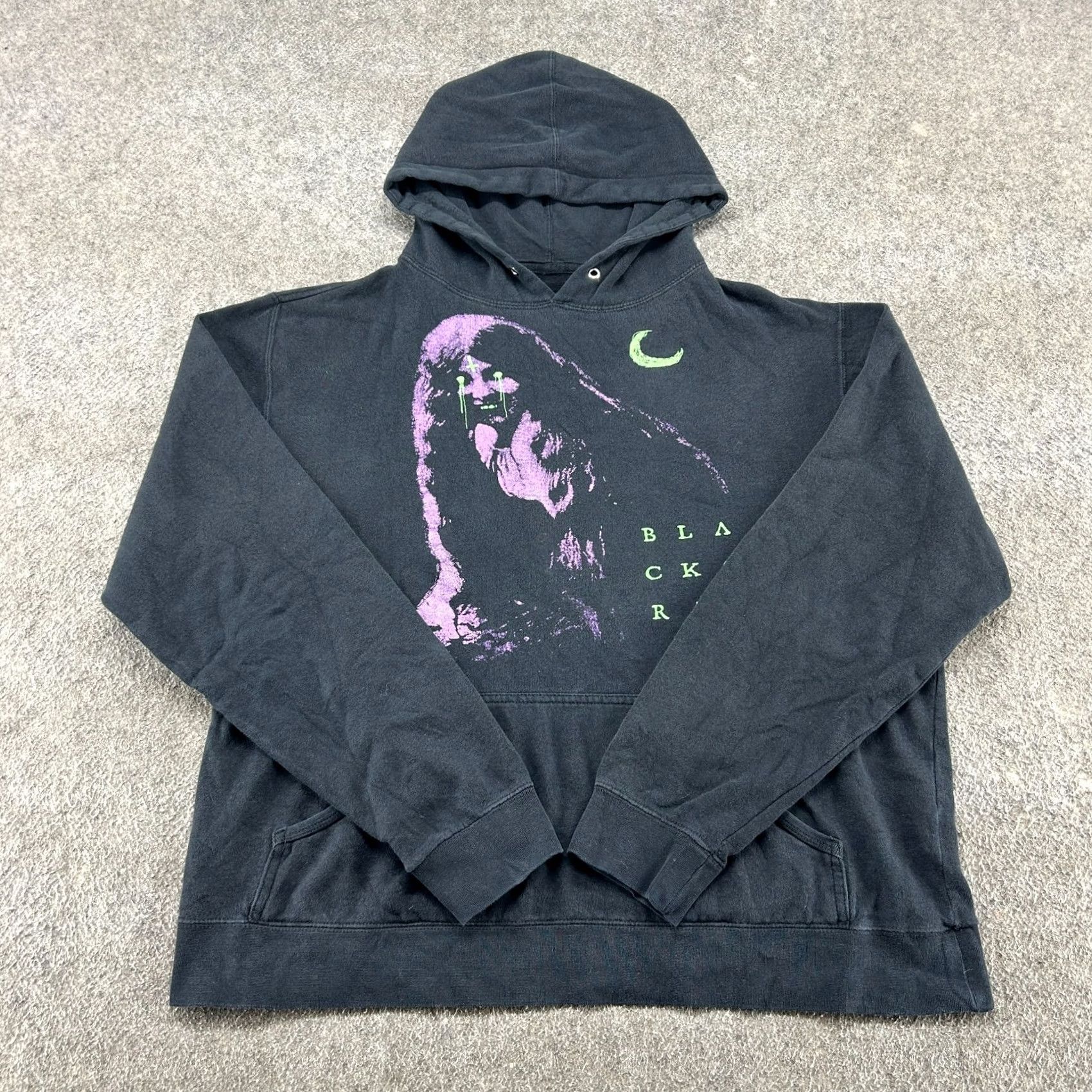Vintage VINTAGE Black Craft Hoodie Mens L III Black Pullover Sweatshirt Goth Emo Demon Size US L / EU 52-54 / 3 - 2 Thumbnail