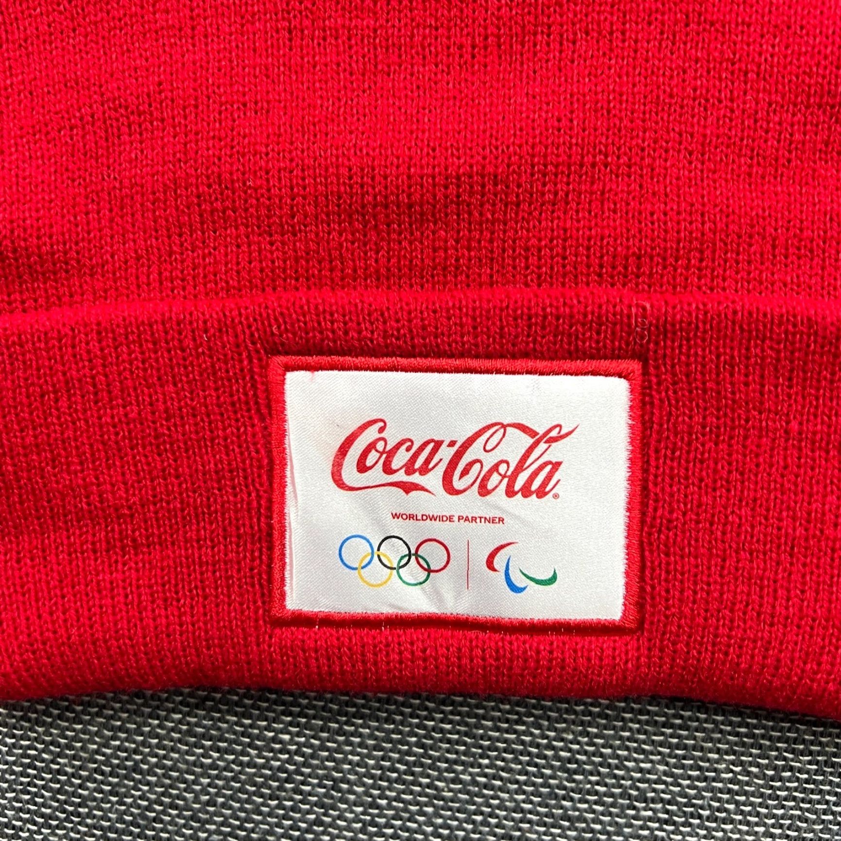 Vintage Coca-Cola Olympics Milano Beanie Hat One Size Red Beanie Hat One Size MC Unisex Adults Knit Thermal Lined Stretch Size ONE SIZE - 2 Thumbnail