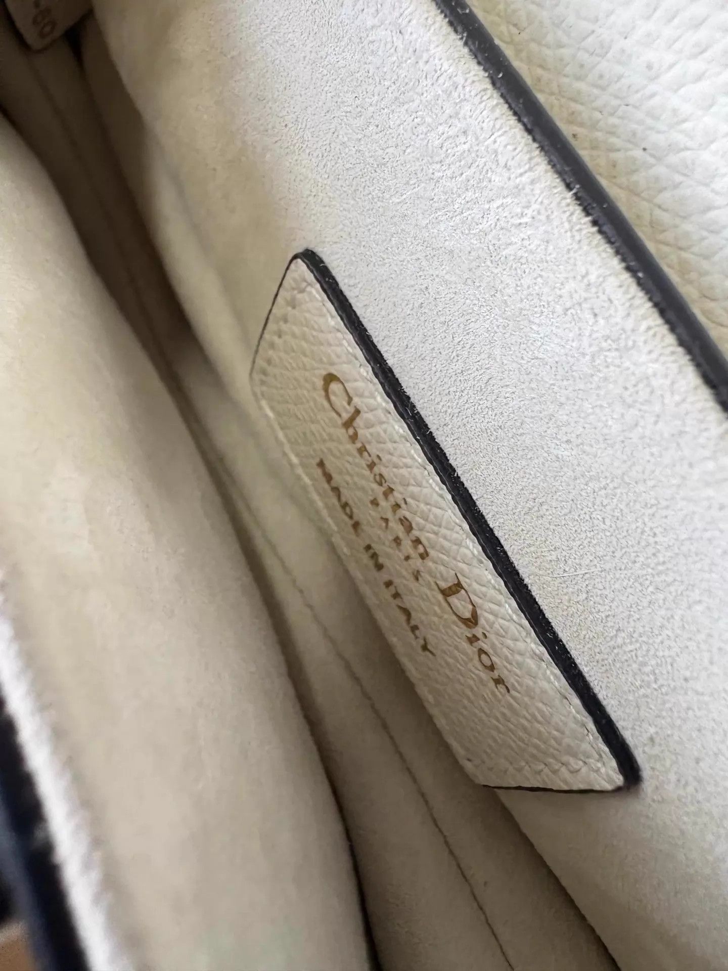 Dior Dior Saddle Bag Small White Litchi Calfskin Gold Size ONE SIZE - 6 Thumbnail