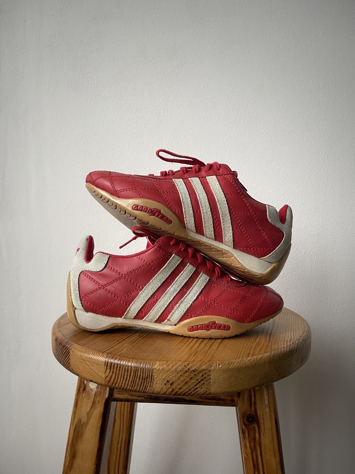 Adidas Vintage Adidas Tuscany Goodyear Racing Shoes Red US5/UK4.5 Size US 5 / IT 35 - 2 Thumbnail