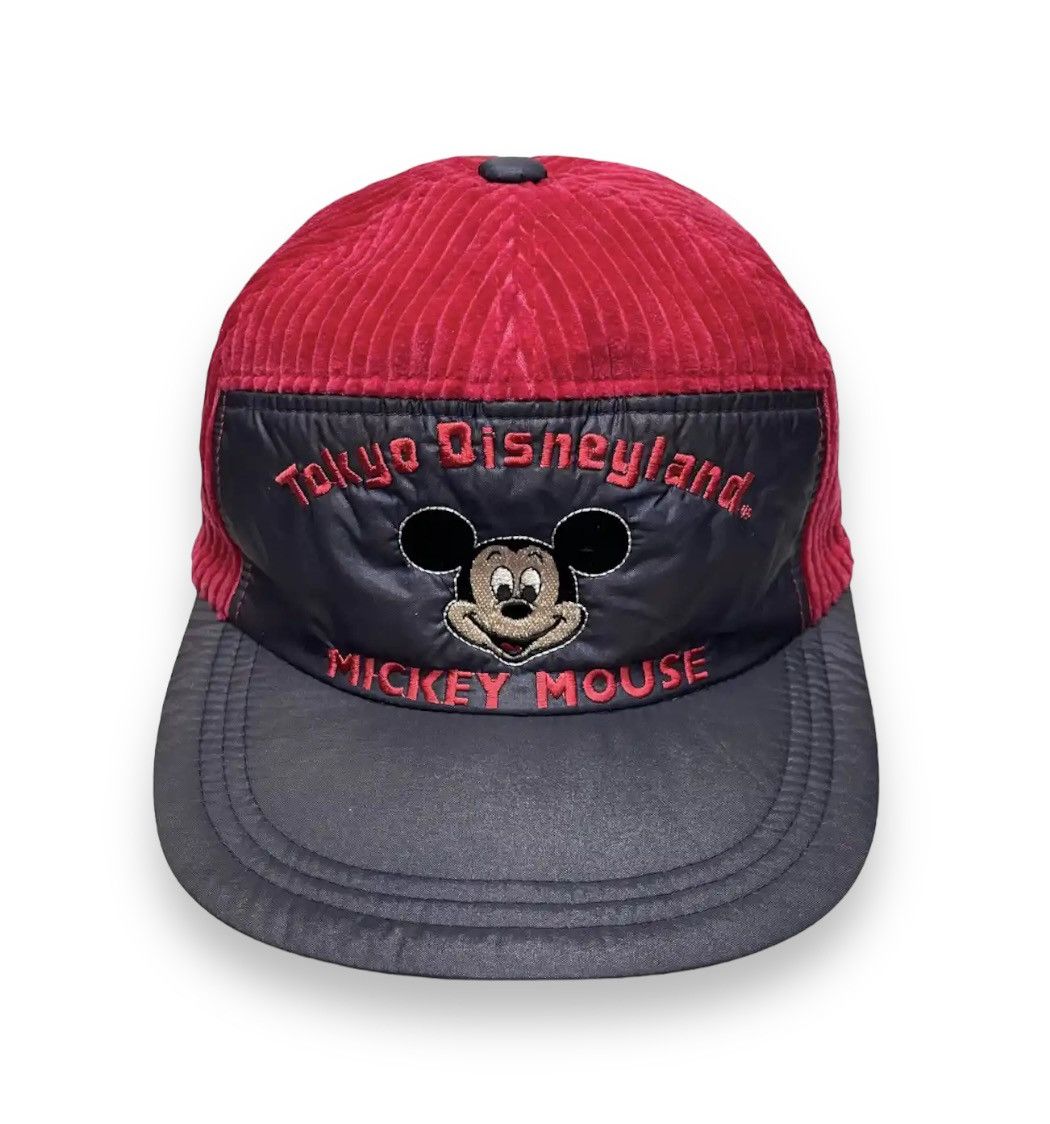 image of Vintage 80’S Mickey Mouse Tokyo Disneyland Corduroy Hat in Red, Men's