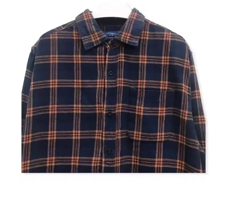 Flannel Navy Plaid Tartan Flannel Shirt Size US L / EU 52-54 / 3 - 2 Thumbnail