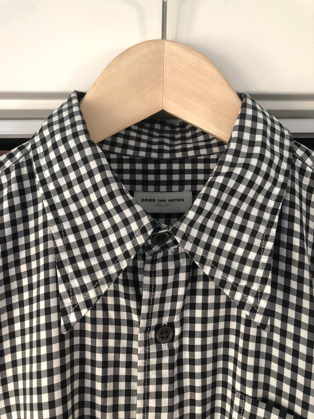 Dries Van Noten Dries Van Noten Gingham Dress Shirt size 50 Size US M / EU 48-50 / 2 - 3 Thumbnail