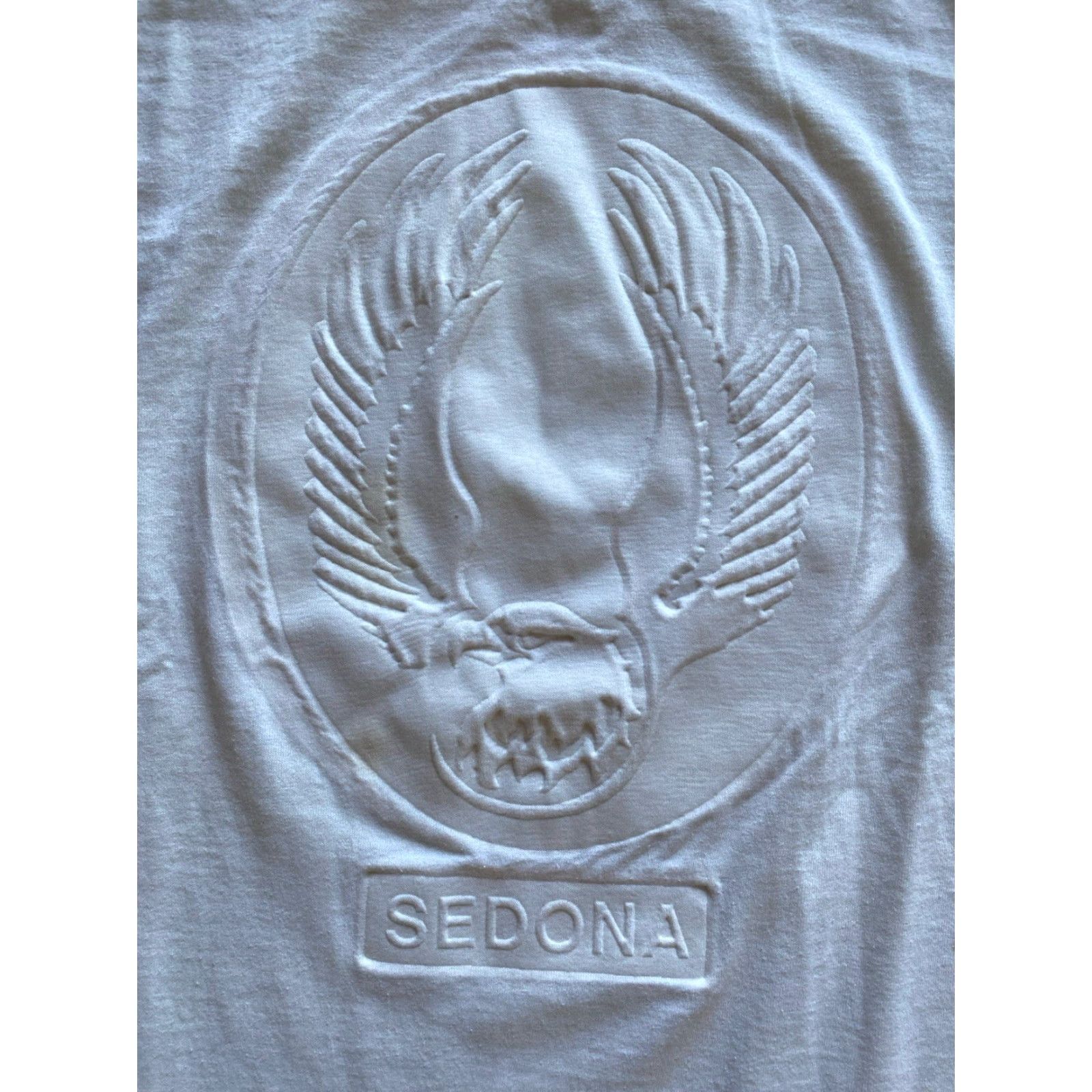 Fruit Of The Loom VINTAGE Fruit of the Loom T-Shirt Men L White Sedona Eagle Best White Short Sleeve Shirt Adult Large Mens Size US L / EU 52-54 / 3 - 4 Thumbnail