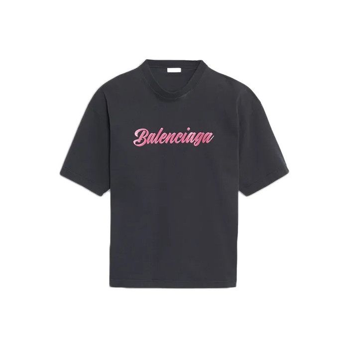 Balenciaga Balenciaga Logo Print Black Short Sleeve T-Shirt Size US S / EU 44-46 / 1 - 1 Thumbnail