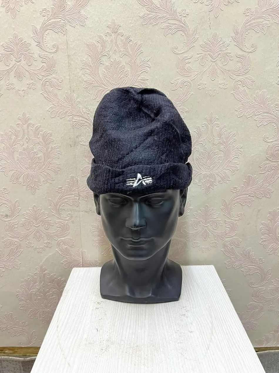Alpha Industries Vintage Alpha Industries Small Logo Beanie Hats Size ONE SIZE - 2 Thumbnail