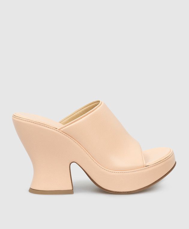Bottega Veneta o1y0725 Mules in Blush Size US 8.5 / IT 38.5 - 1 Thumbnail