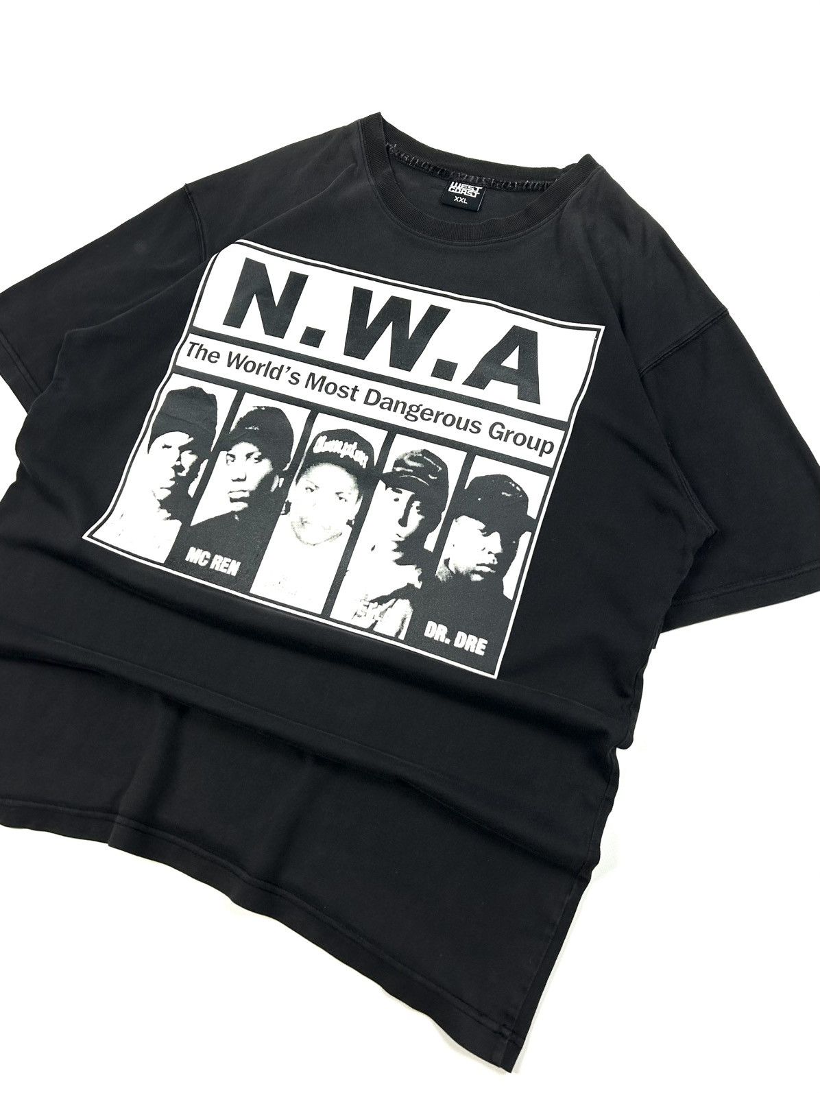 Rap Tees Vintage N.W.A Most Dangerous Rap Tee Ruthless Records Tshirt Size US XXL / EU 58 / 5 - 3 Thumbnail