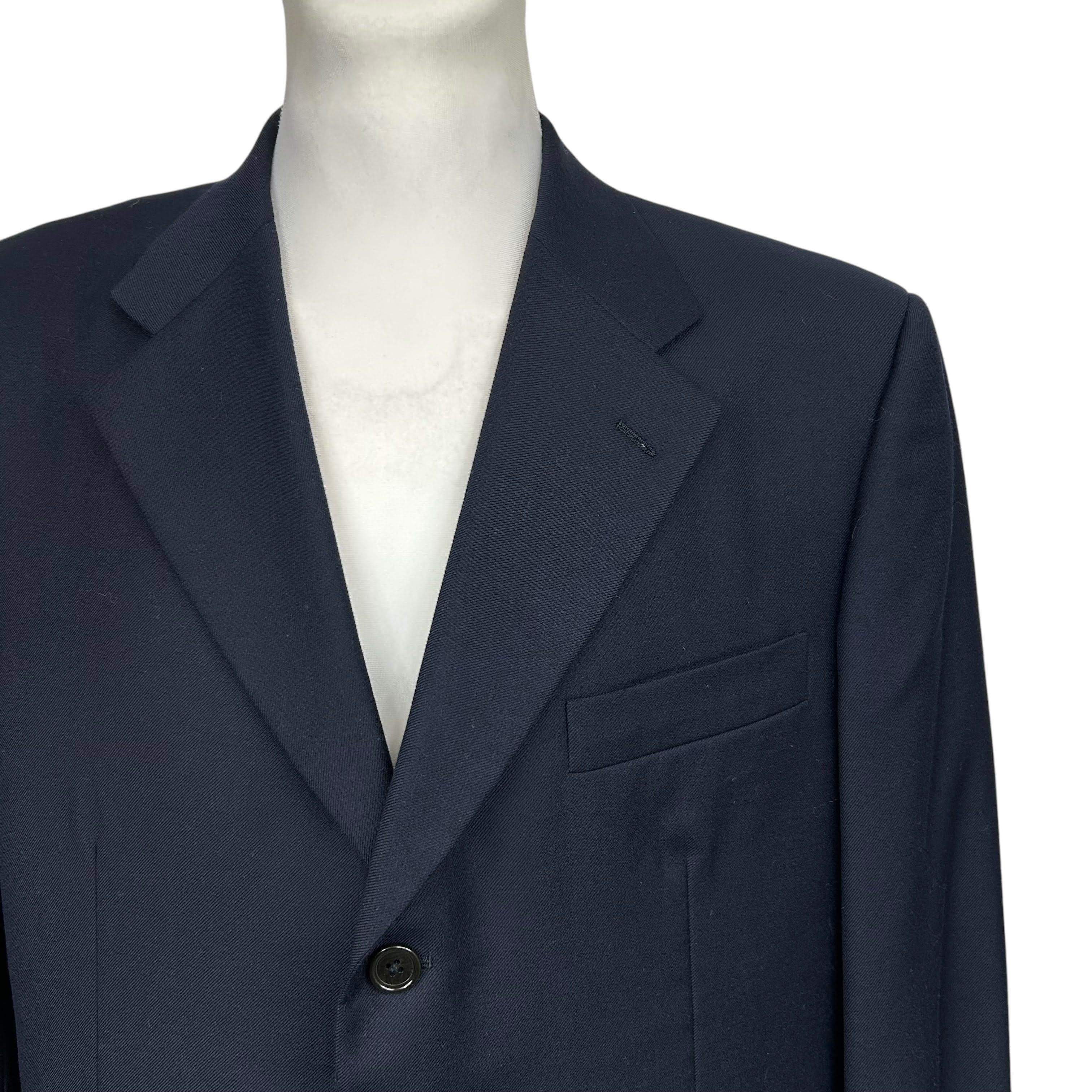 Burberry Burberry London Pure Wool Drop 6 3 Button Blue Blazer 52 Size 42R - 3 Thumbnail
