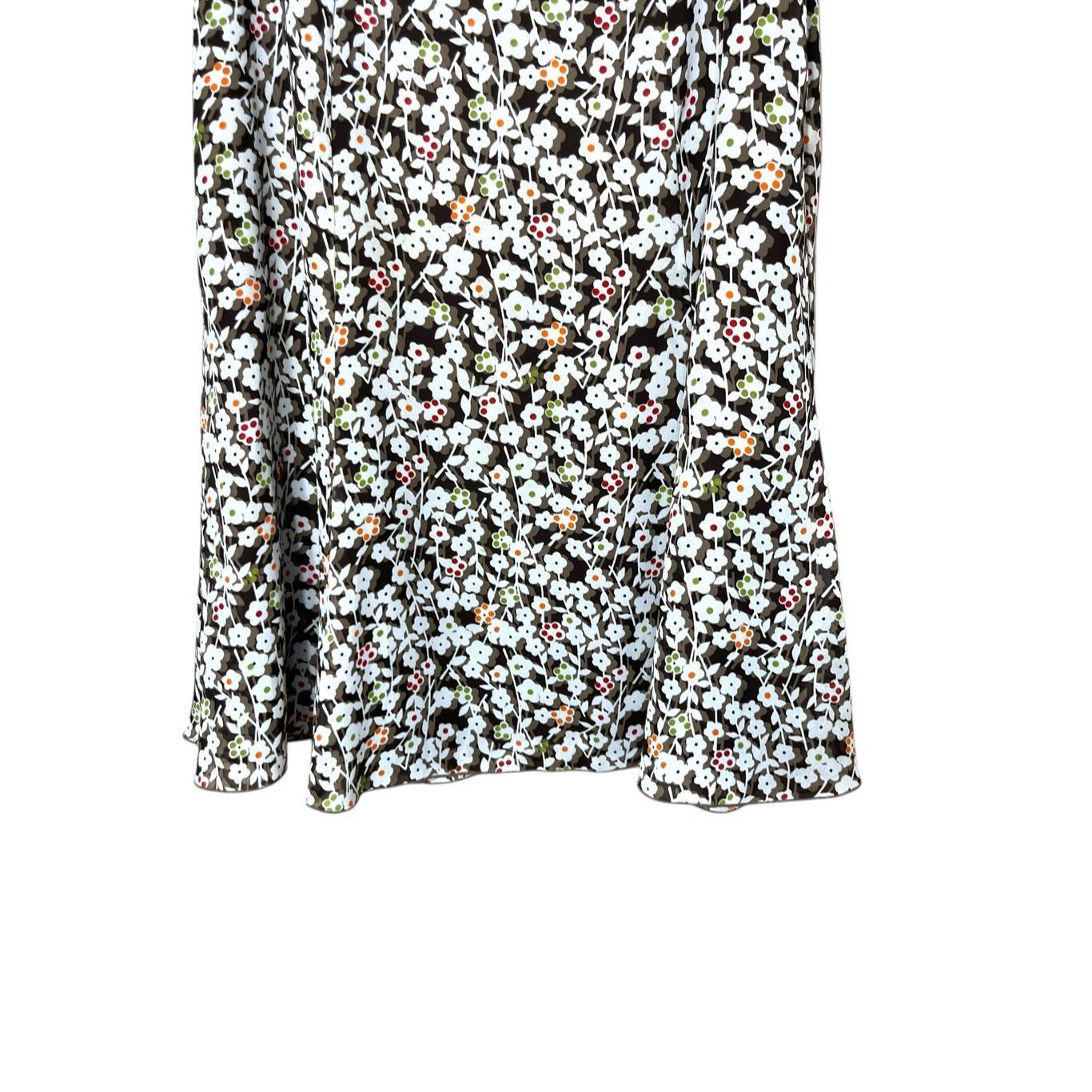 Other Christopher & Banks Y2K Brown Floral Print Midi Skirt Size 10 Size 32" / US 10 / IT 46 - 3 Thumbnail