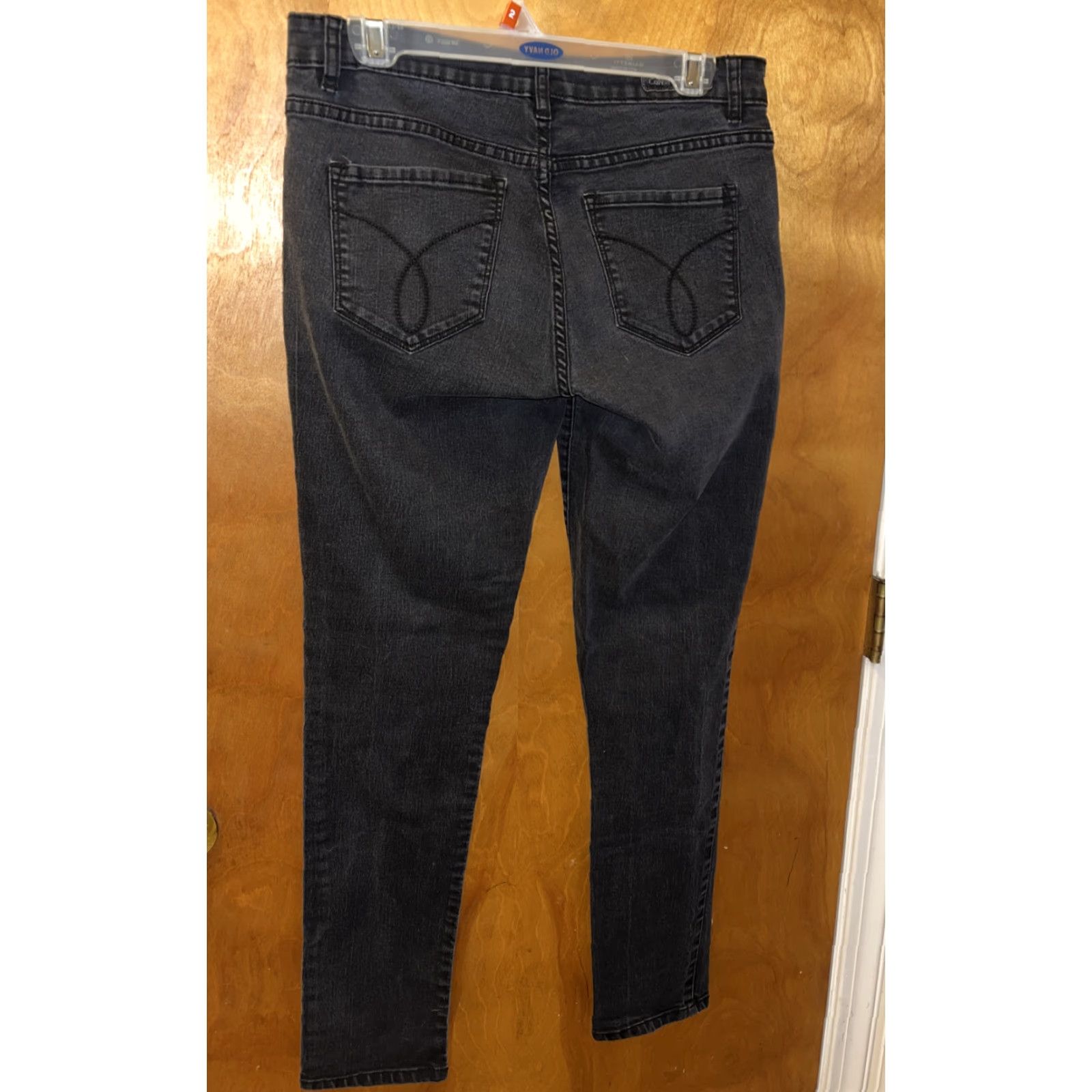 Calvin Klein VINTAGE Calvin Klein Women’s Skinny Denim Leggings Size 30 Black Stretch Pockets 90s Art Size 30" / US 8 / IT 44 - 3 Thumbnail