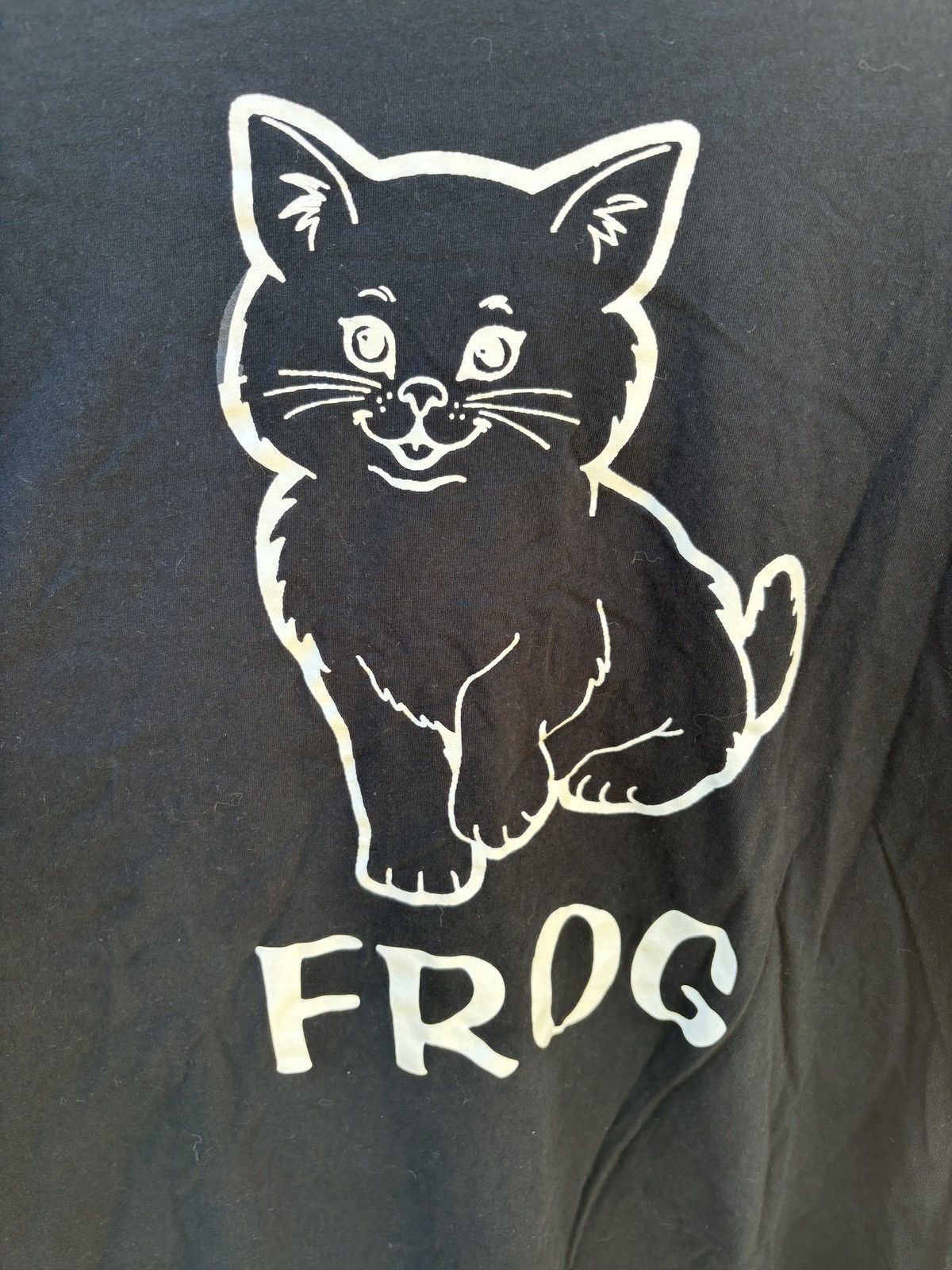 Vintage Cat Frog Humor Vintage Streetwear Size XL Black Size US XL / EU 56 / 4 - 2 Thumbnail