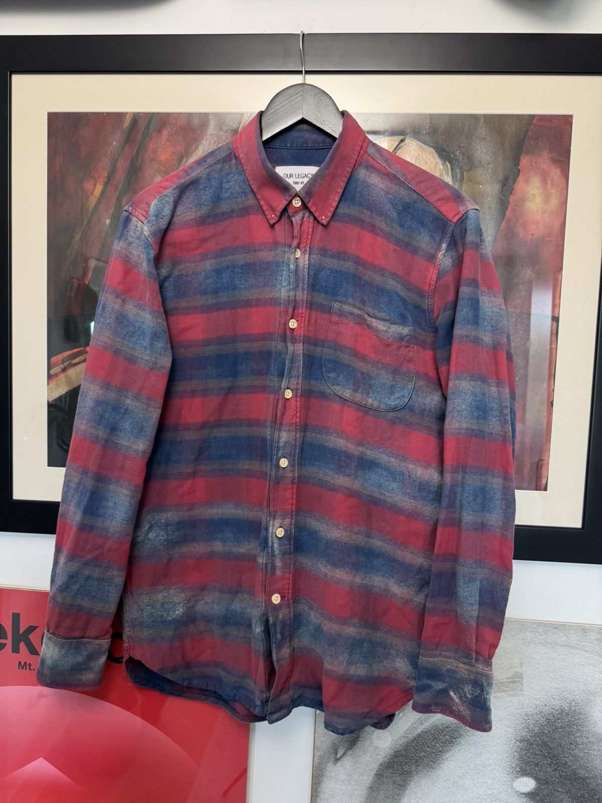 Our Legacy Our Legacy Checkered Button Up Shirt Bleach Flannel Rare Size US M / EU 48-50 / 2 - 1 Thumbnail