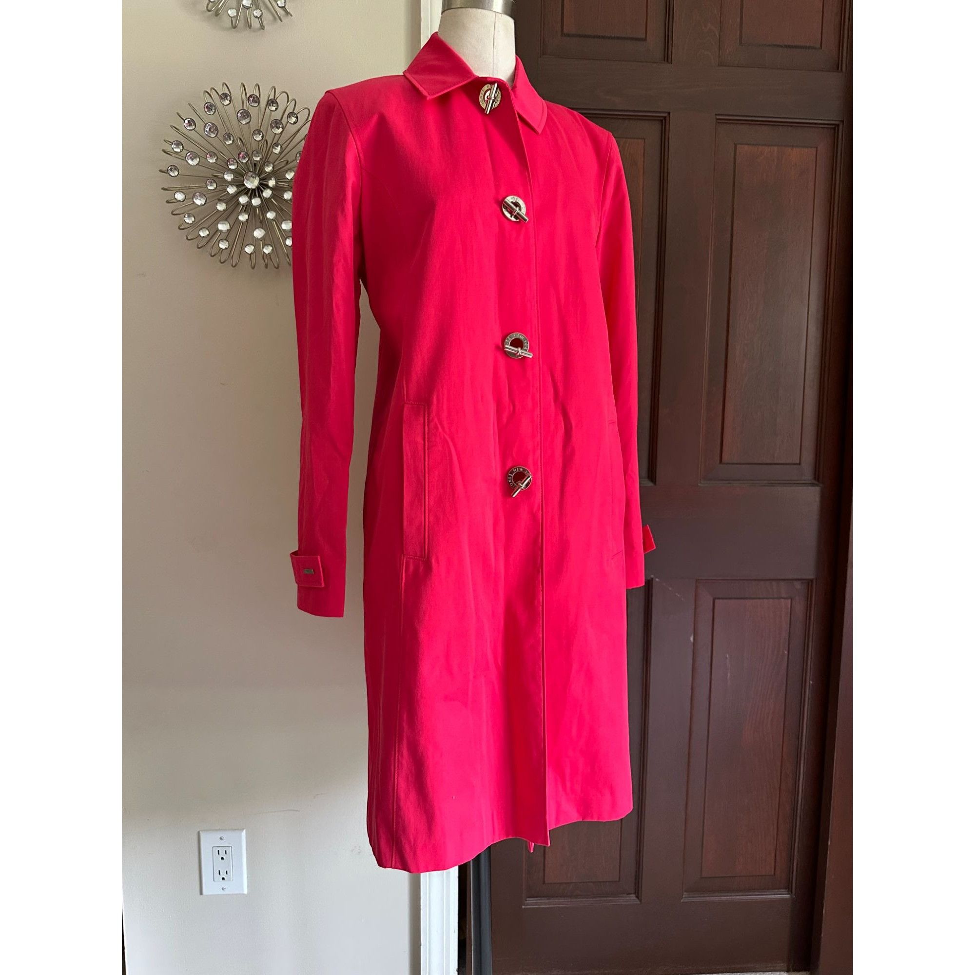 Jones New York Jones New York Trench Coat Coral Pink Silver Toggle Close Kn Size S / US 4 / IT 40 - 6 Thumbnail