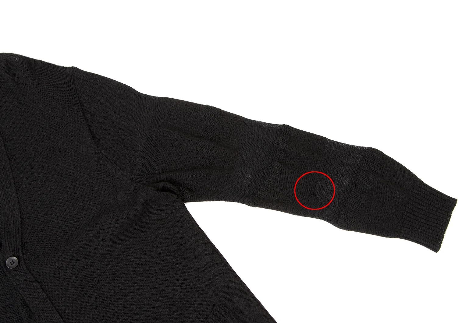 Yohji Yamamoto Yohji Yamamoto Cotton Striped Knit Cardigan Black Size 3 Size US L / EU 52-54 / 3 - 5 Thumbnail