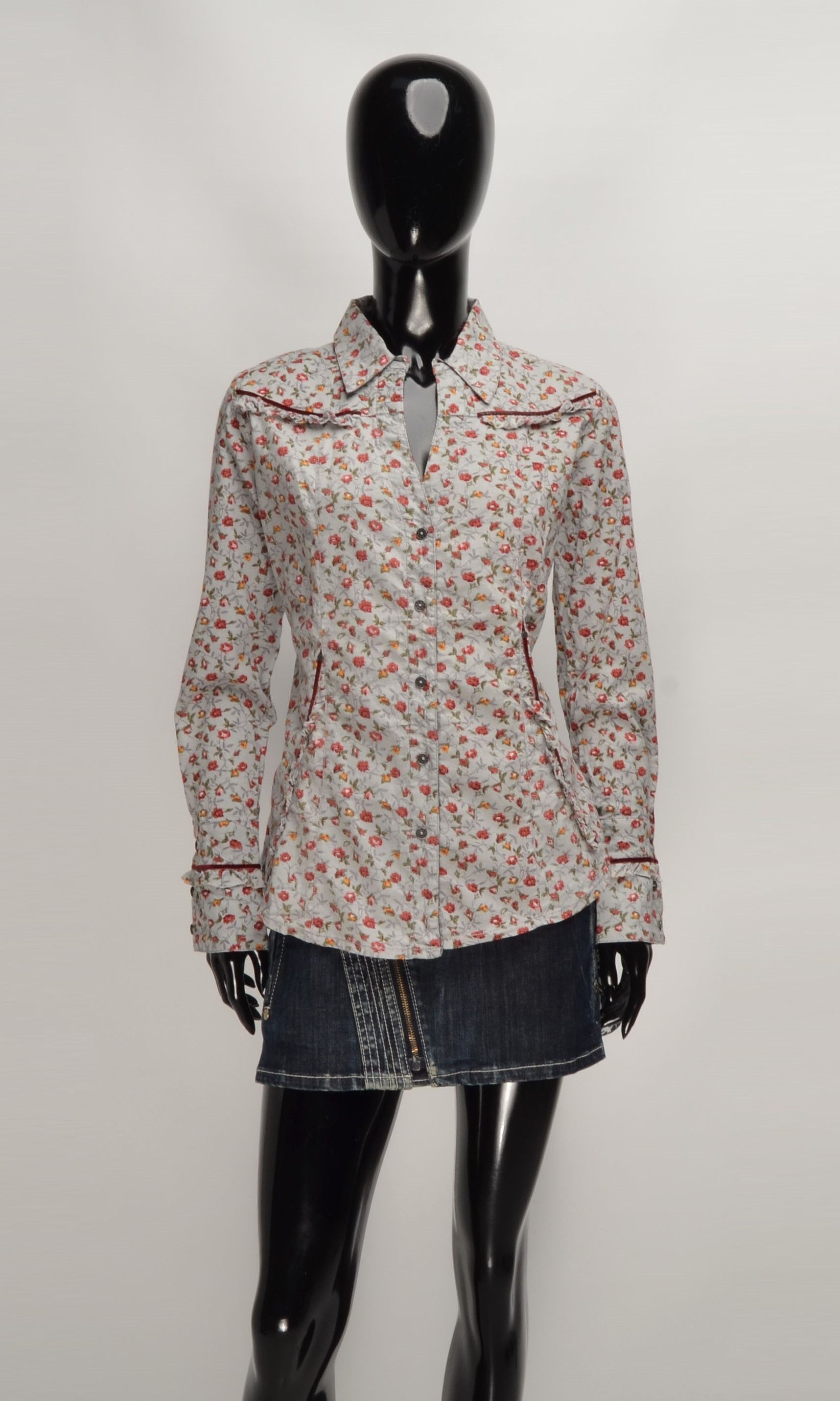 Designer × Vintage Nile Atelier Y2K Cottagecore Western Floral Shirt Size S / US 4 / IT 40 - 1 Thumbnail