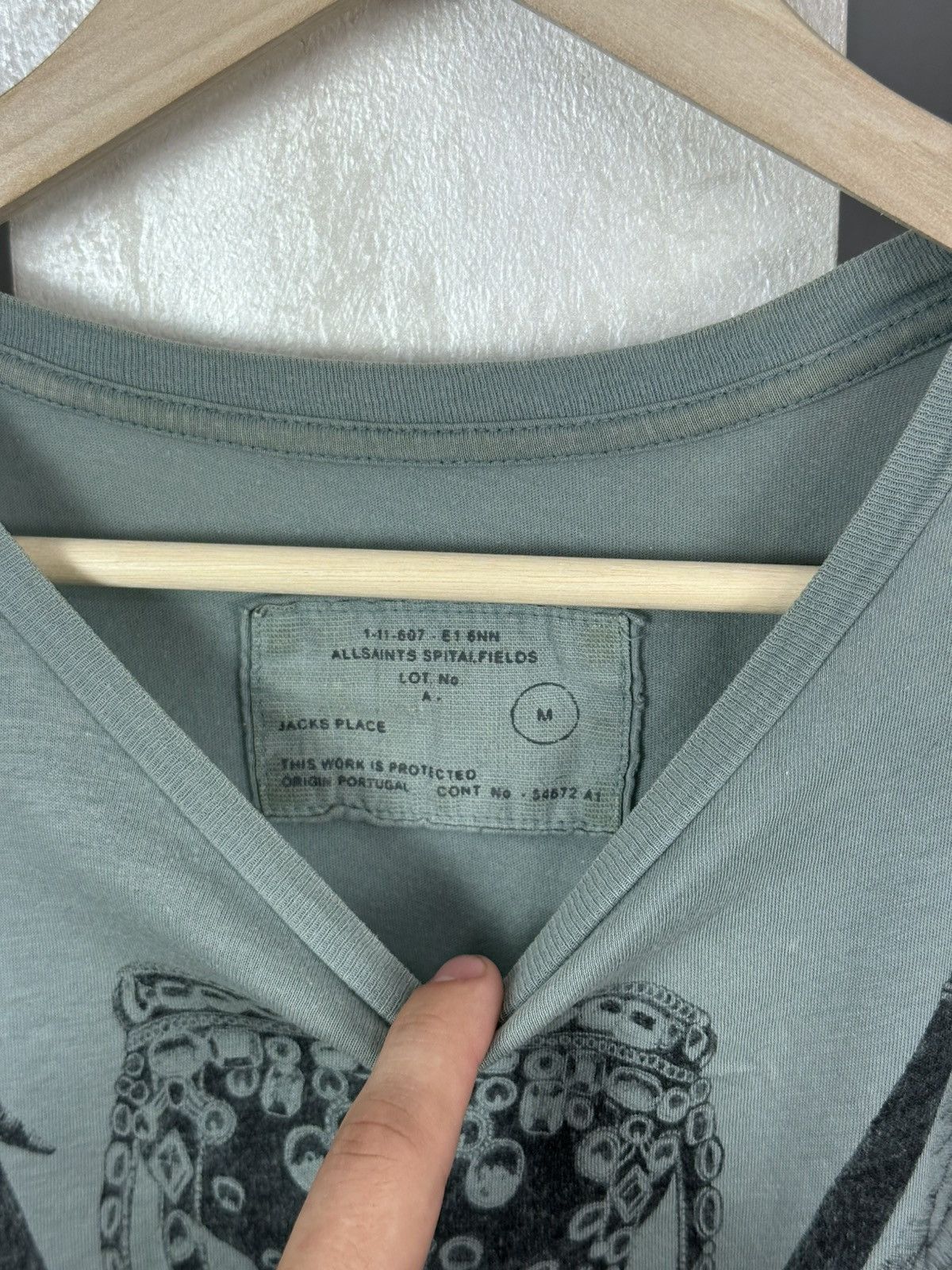 Allsaints Allsaints Luxury Art Overprinted Affliction Style Tee Size US M / EU 48-50 / 2 - 6 Thumbnail