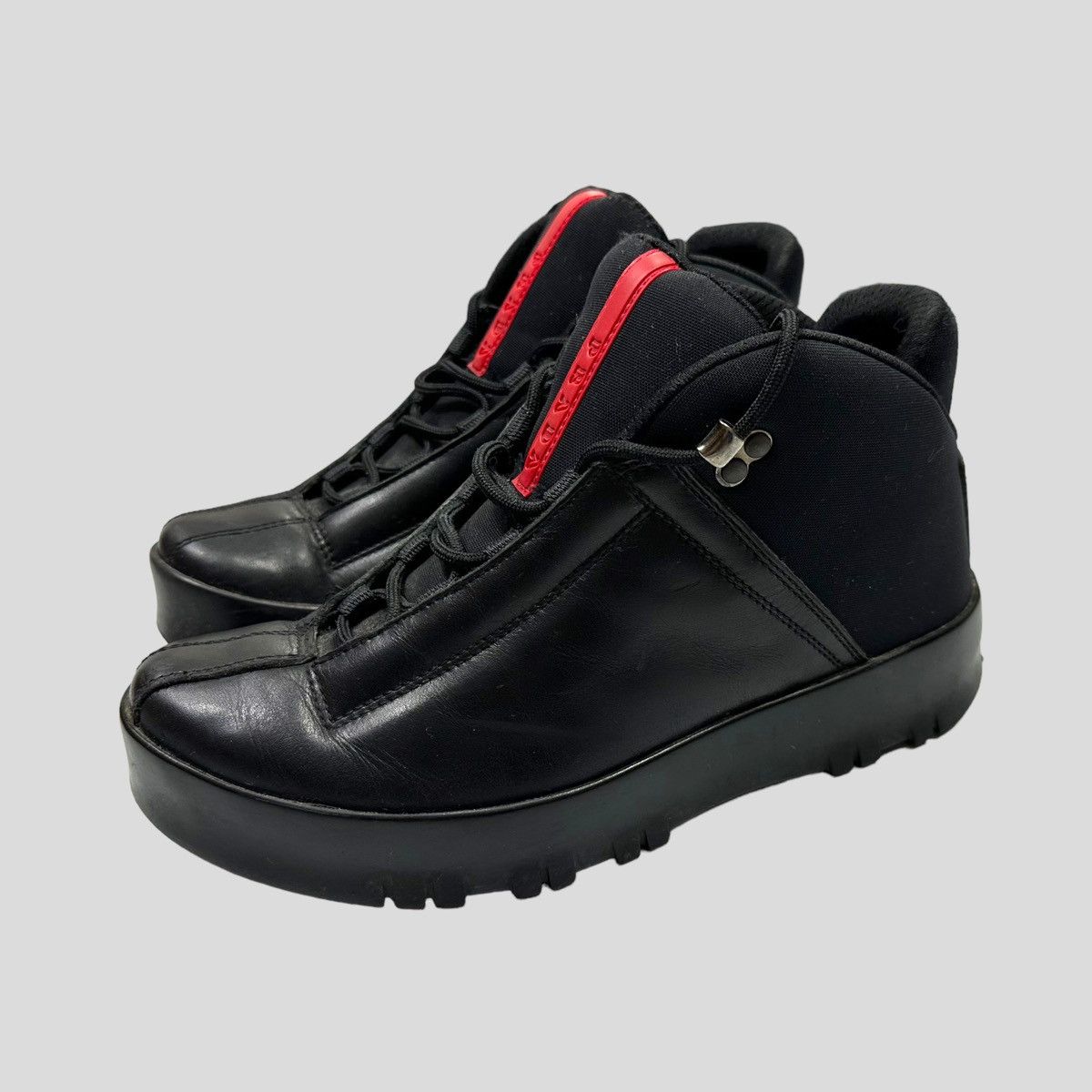 Prada Sport 00's Leather & Nylon Boots - UK6/US7.5