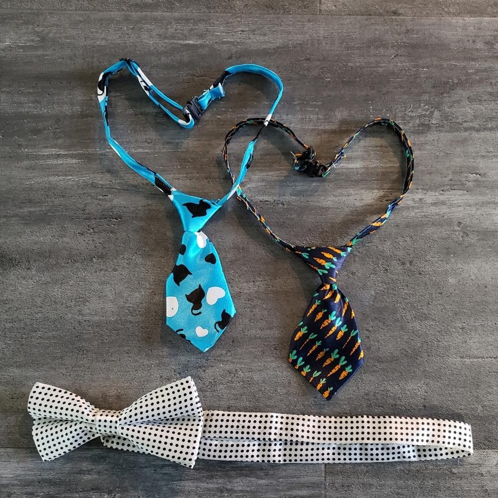 Designer Colorful Dog Neck Tie 3PK Bundle Size ONE SIZE - 1 Thumbnail
