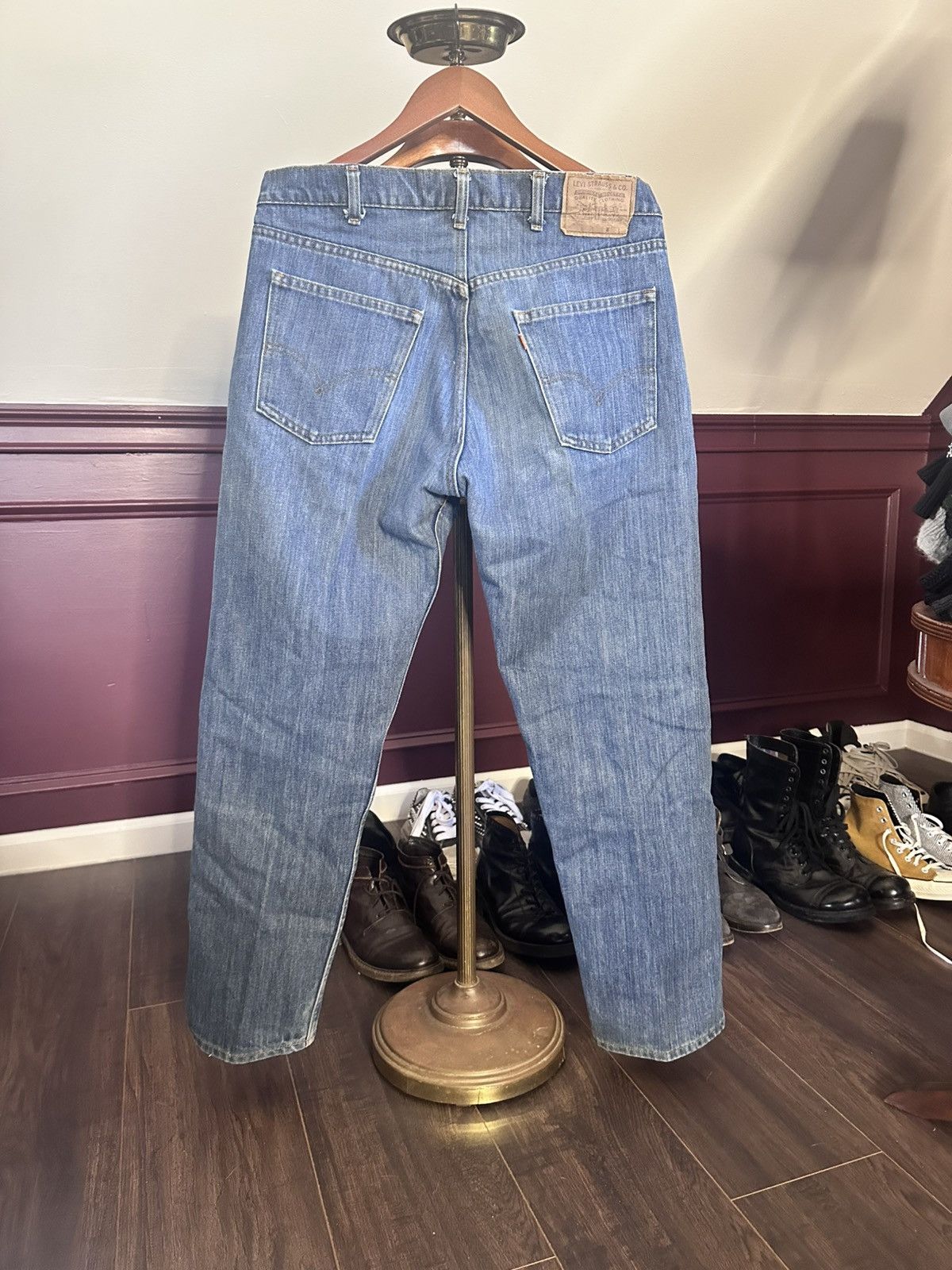 Levi's Vintage Clothing Levi’s vintage MiUSA Talon zipper orange tan straight jeans Size US 35 - 5 Thumbnail
