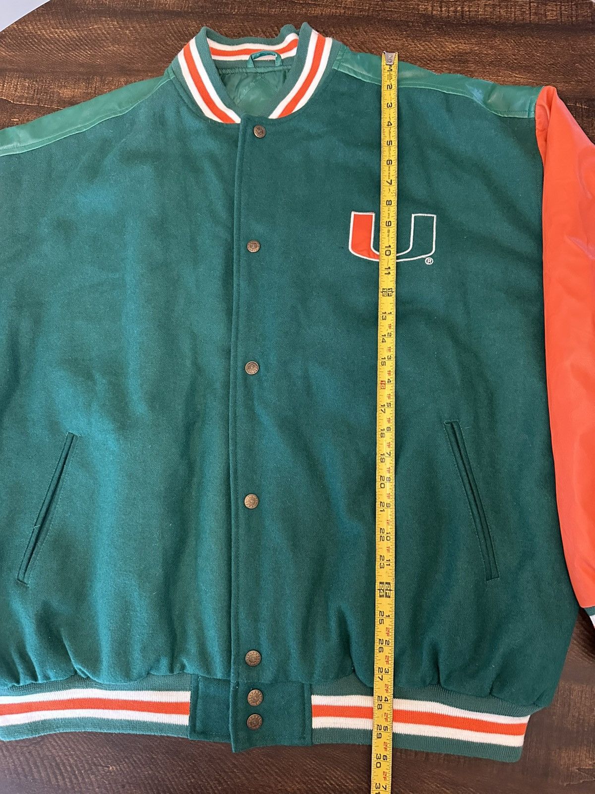 Steve And Barrys Vintage Steve & Barrys Miami Hurricanes Varsity Jacket-XXL Size US XXL / EU 58 / 5 - 10 Thumbnail