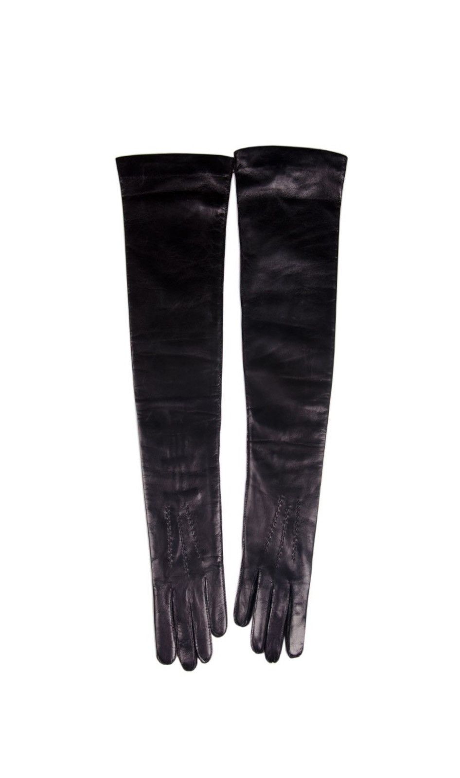 Ann Demeulemeester Last Ann Demeulemeester Black Leather Long Gloves Size ONE SIZE - 3 Thumbnail
