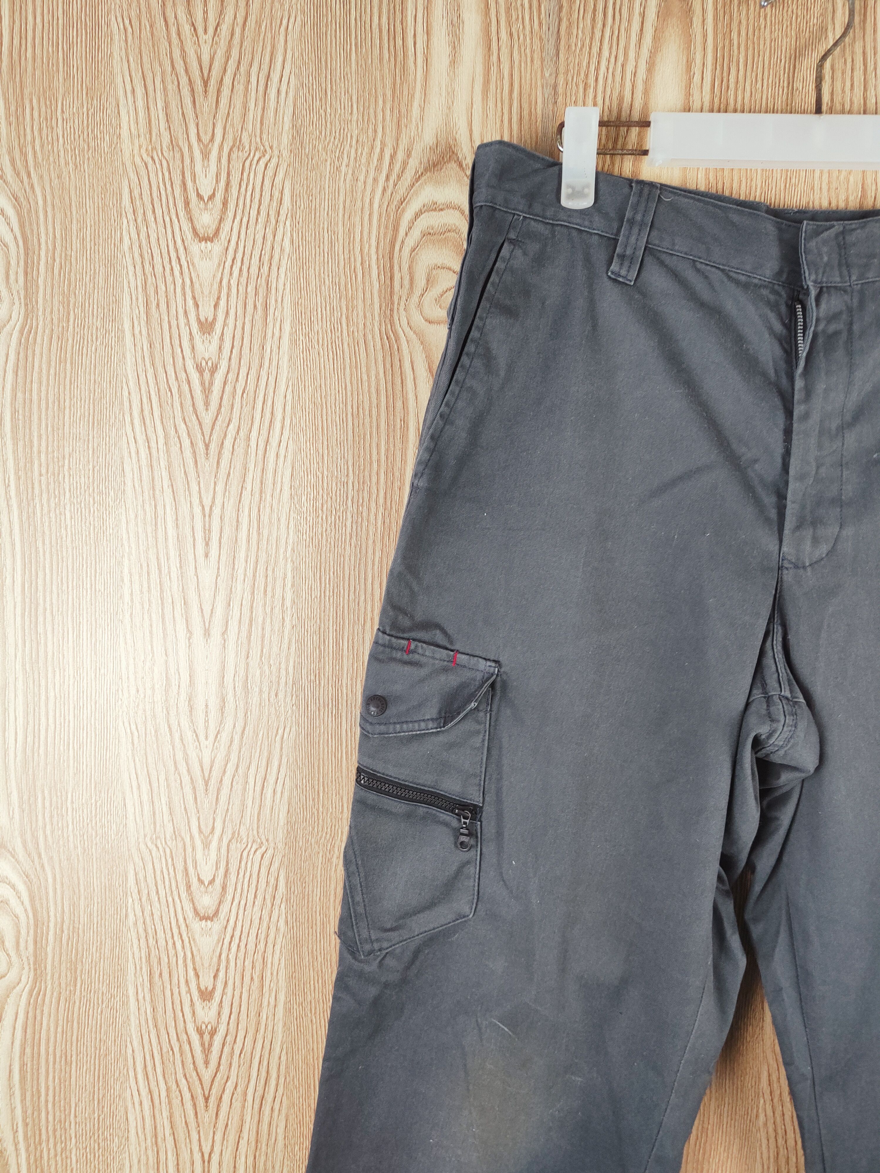 Japanese Brand × Vintage Vintage W.Impact Dark Gray Multi Tactical pocket Cargo Pants Size US 33 - 3 Thumbnail