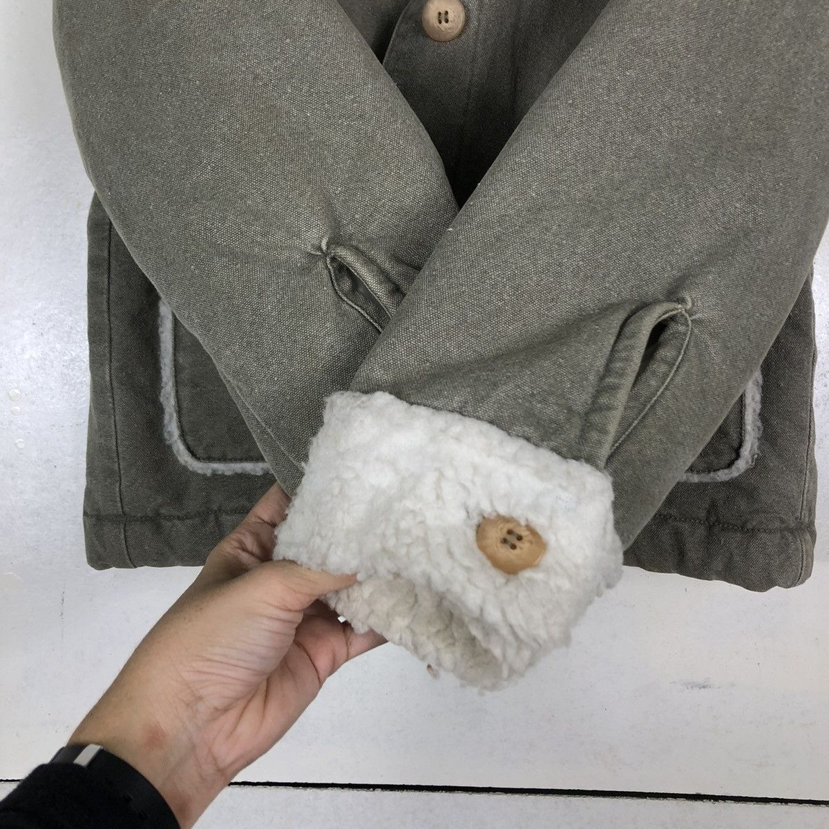 Japanese Brand 🔥VINTAGE CHORE JACKET WORK ONEILL SHEARLING LINING Size US L / EU 52-54 / 3 - 14 Thumbnail