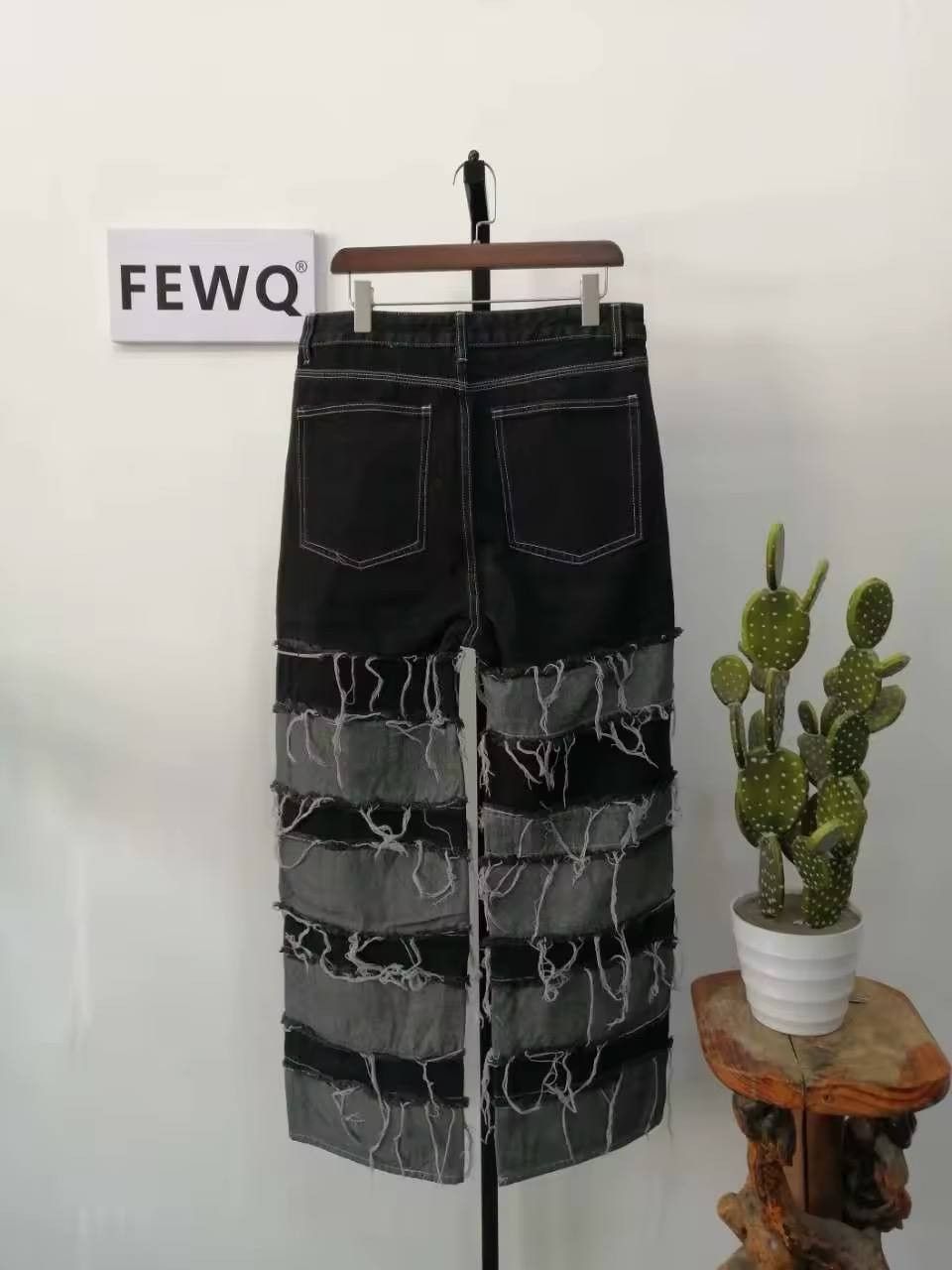 Japanese Brand × Vintage vintage jeans with tassels Size US 38 / EU 54 - 2 Thumbnail