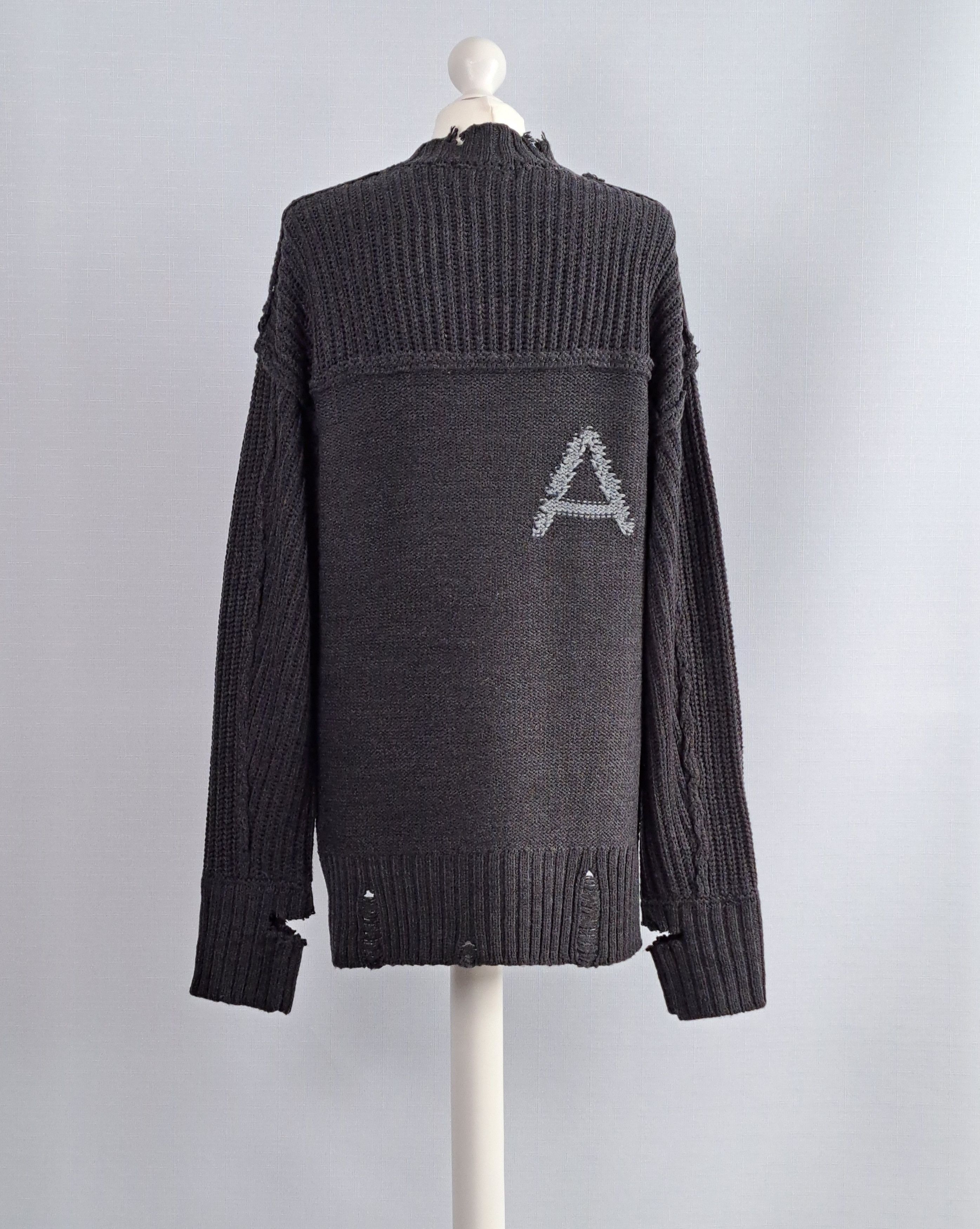 Ambush Design × Japanese Brand AMBUSH gray nobo distressed knit sweater. Size 1 Size US S / EU 44-46 / 1 - 8 Thumbnail