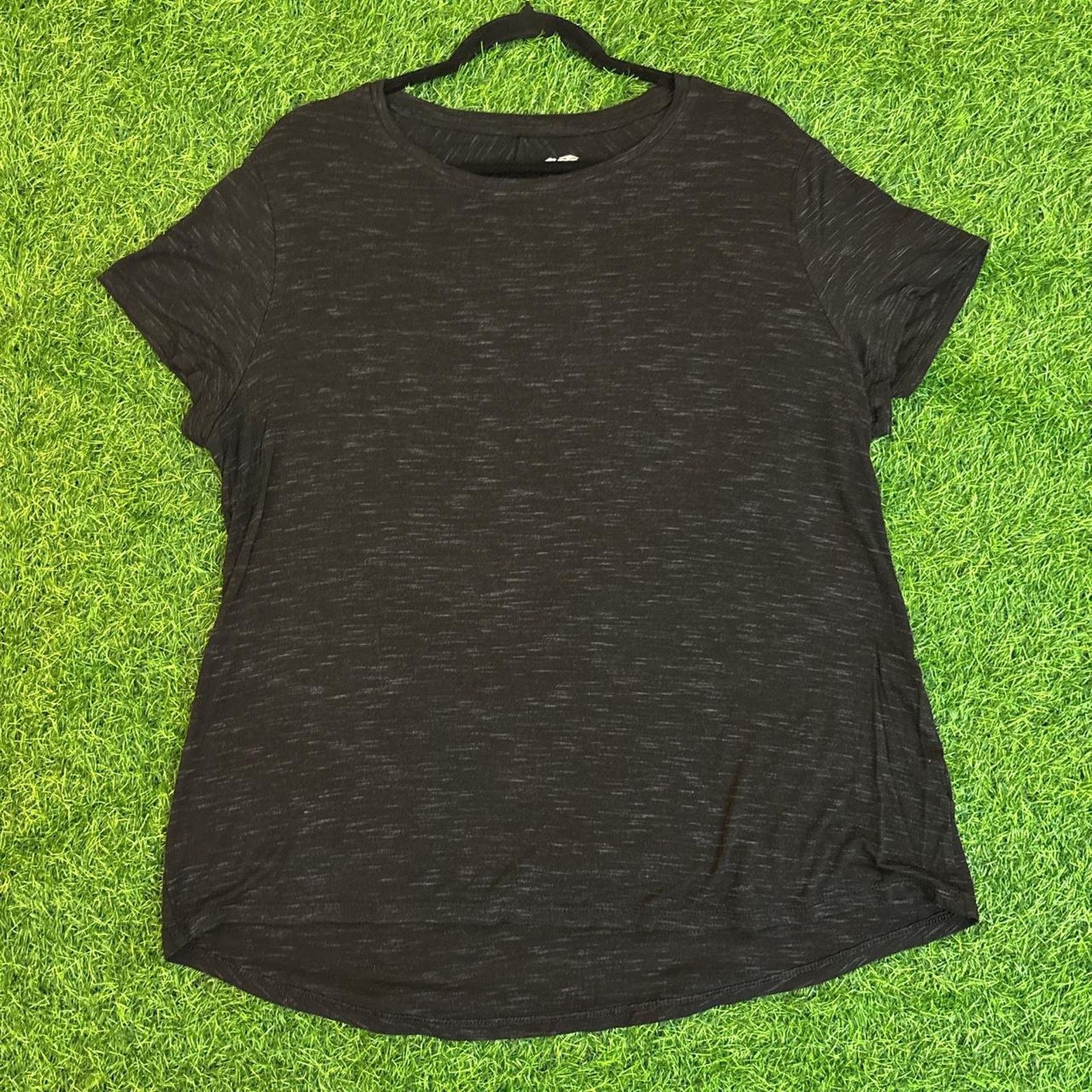 Other Women's Black Two Toned Avia Short Sleeve Tee Size XXL / US 16-18 / IT 52-54 - 1 Thumbnail