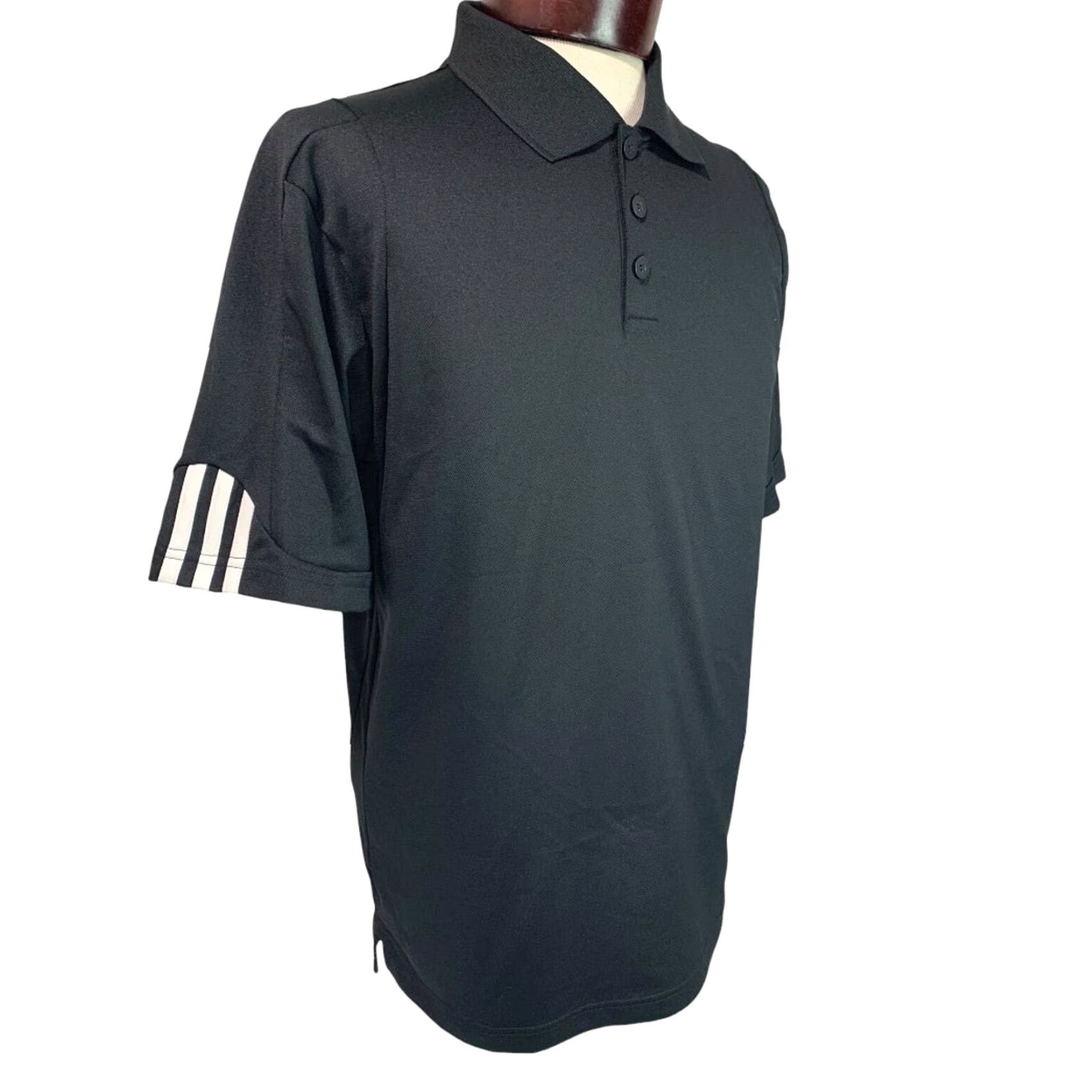 Adidas Adidas Shirt Mens Small Black Golf Polo A76 MCL Stripe Cuff Climalite Size US S / EU 44-46 / 1 - 2 Thumbnail