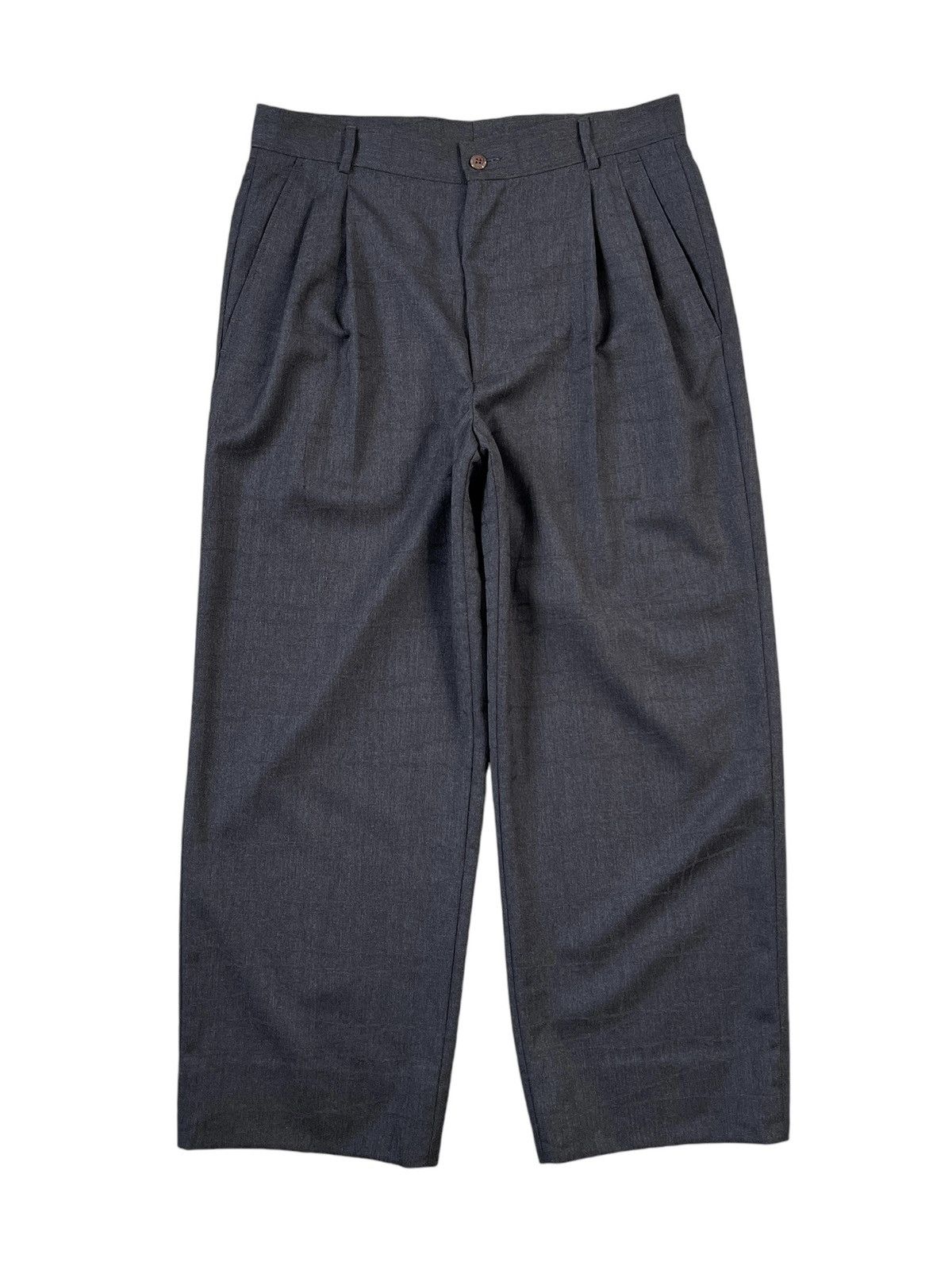 Versace Vintage Gianni Versace Crack Pattern Wool Gabardine Pants Size US 33 - 2 Thumbnail