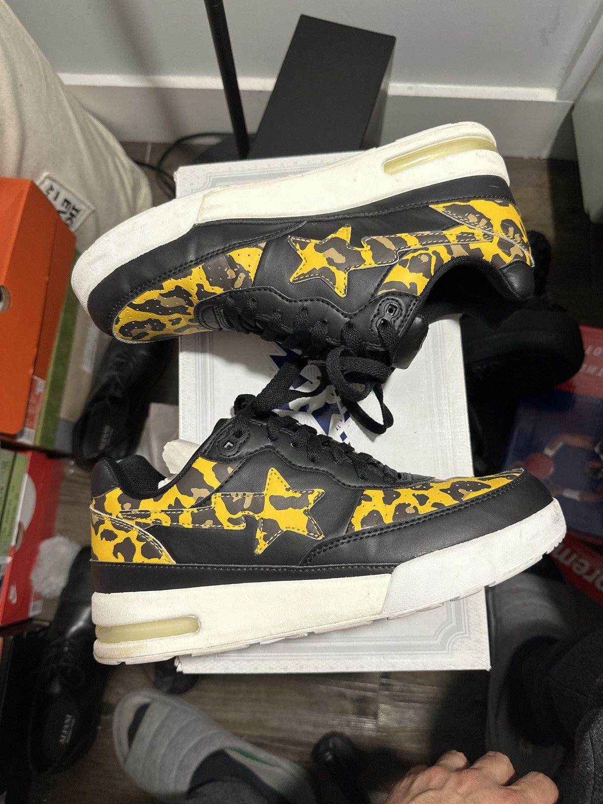 Bape 2014 Bapesta Roadsta Leather Leopard Print Size US 9.5 / EU 42-43 - 4 Thumbnail
