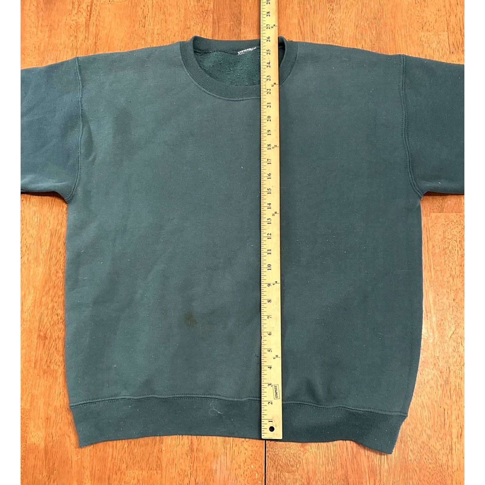 Fruit Of The Loom VINTAGE Fruit of the Loom Sweatshirt Large Green Crewneck 90s Mens Size US L / EU 52-54 / 3 - 7 Thumbnail