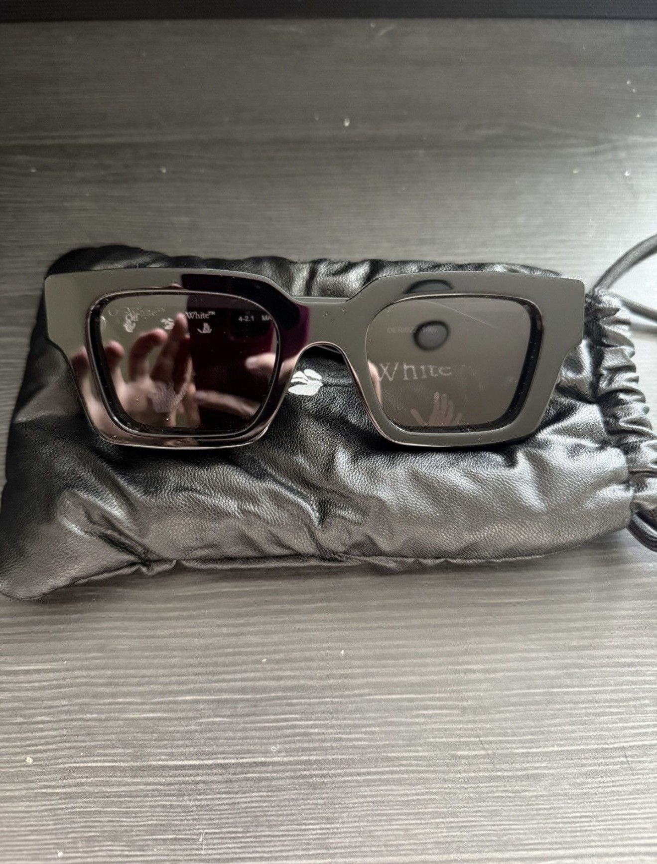 Off-White OFF-White Virgil Rectangle Frame Sunglasses Size ONE SIZE - 1 Thumbnail