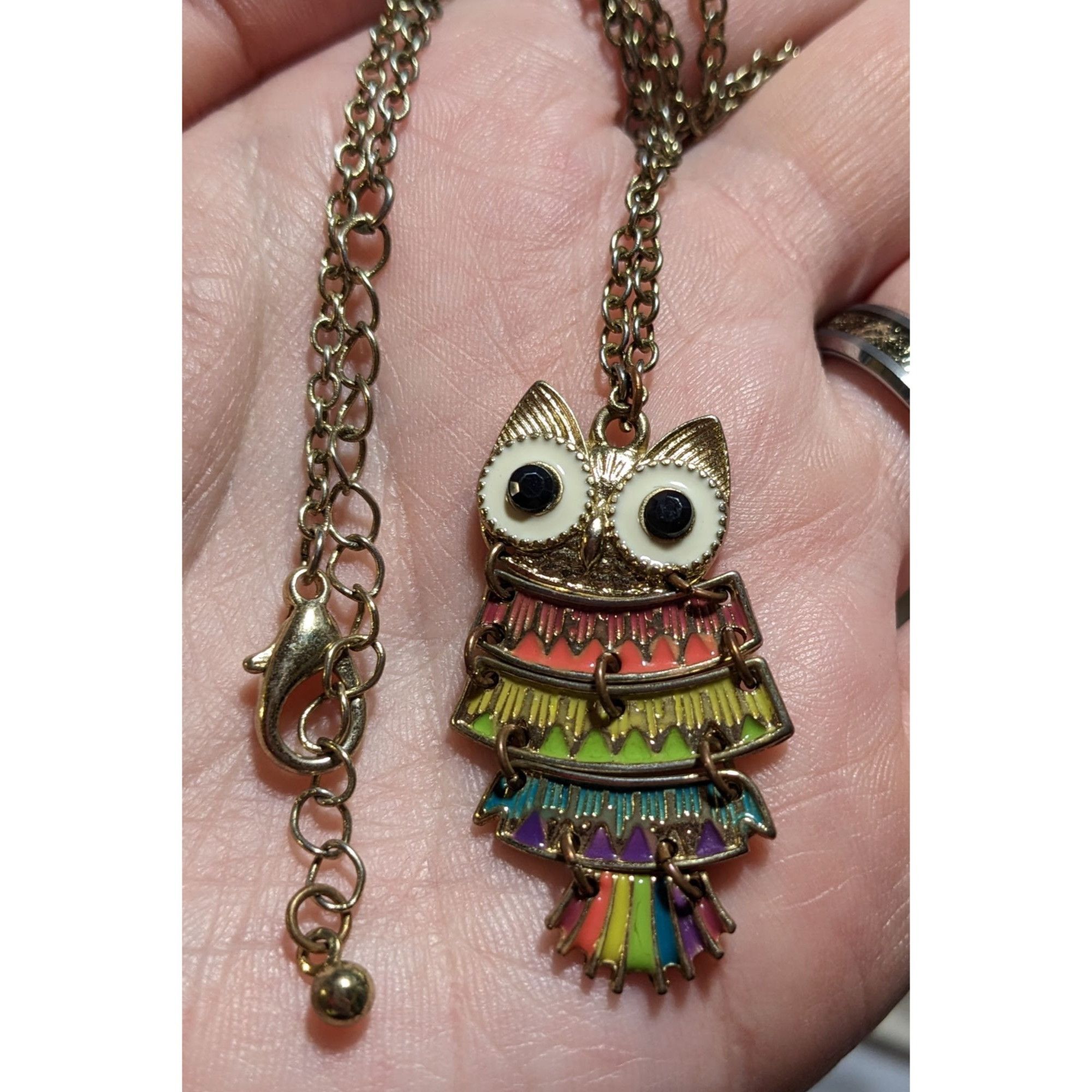 Other Rainbow Articulated Owl Necklace Size ONE SIZE - 9 Thumbnail