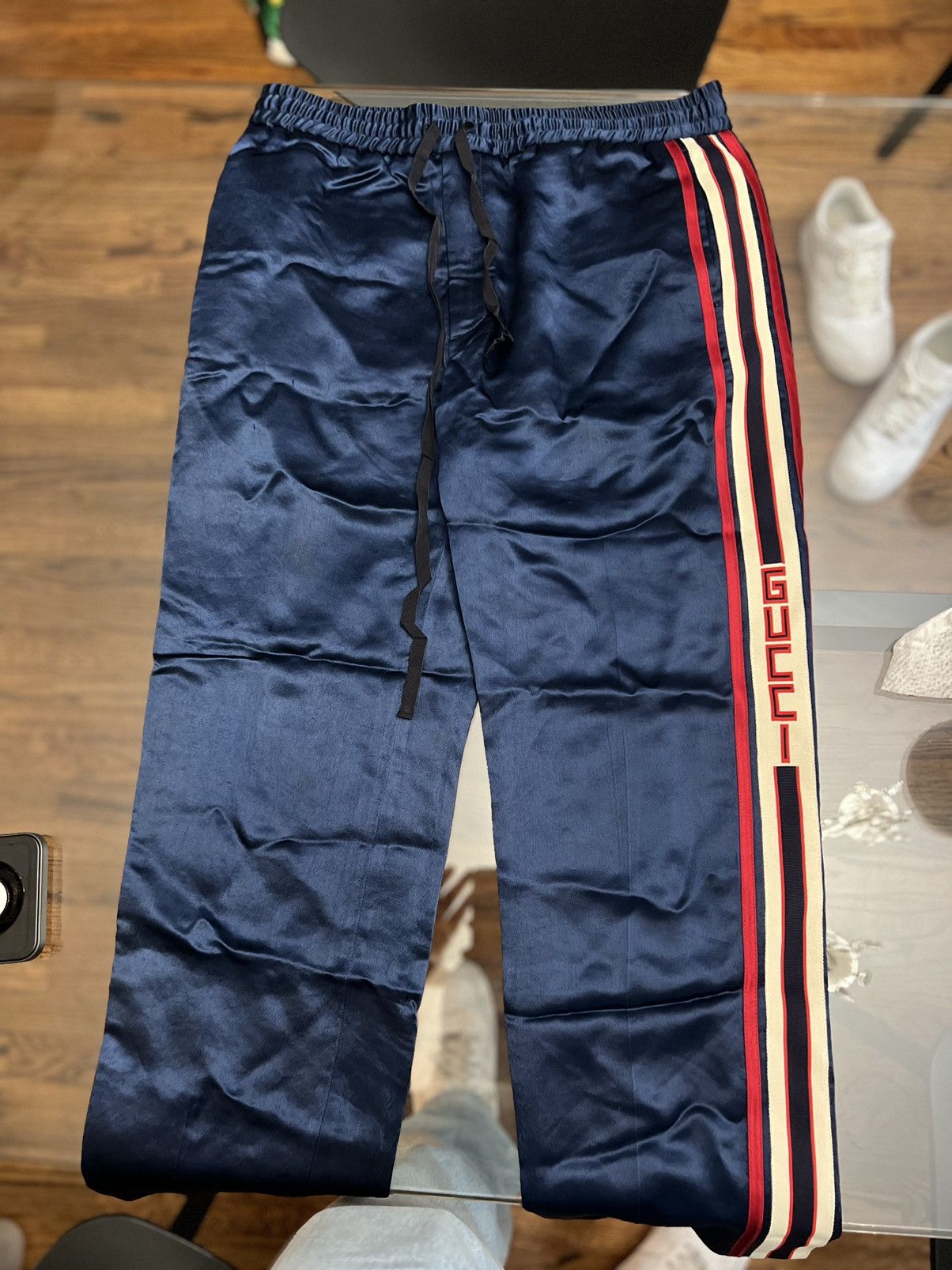 Gucci Gucci Blue Casual Pants with Side Stripes Size US 32 / EU 48 - 1 Thumbnail