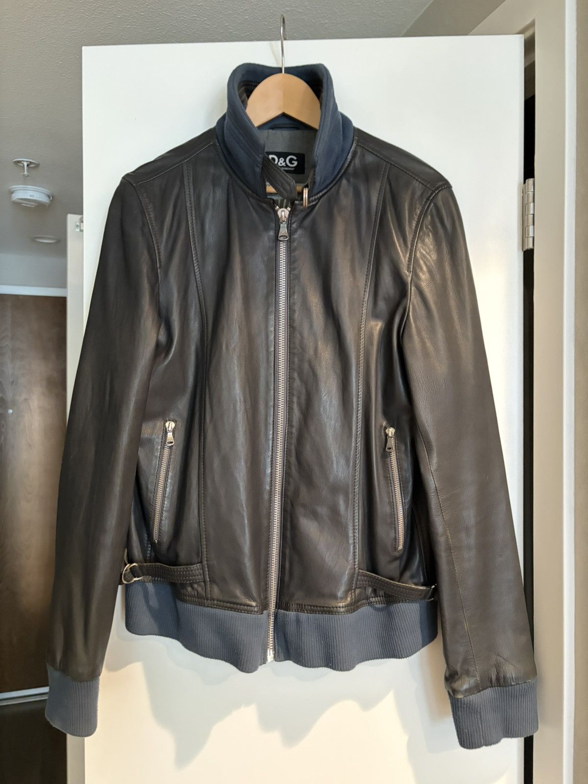Dolce & Gabbana D&G Vintage Lambskin Leather Jacket 50 fits like a S Size US M / EU 48-50 / 2 - 2 Thumbnail