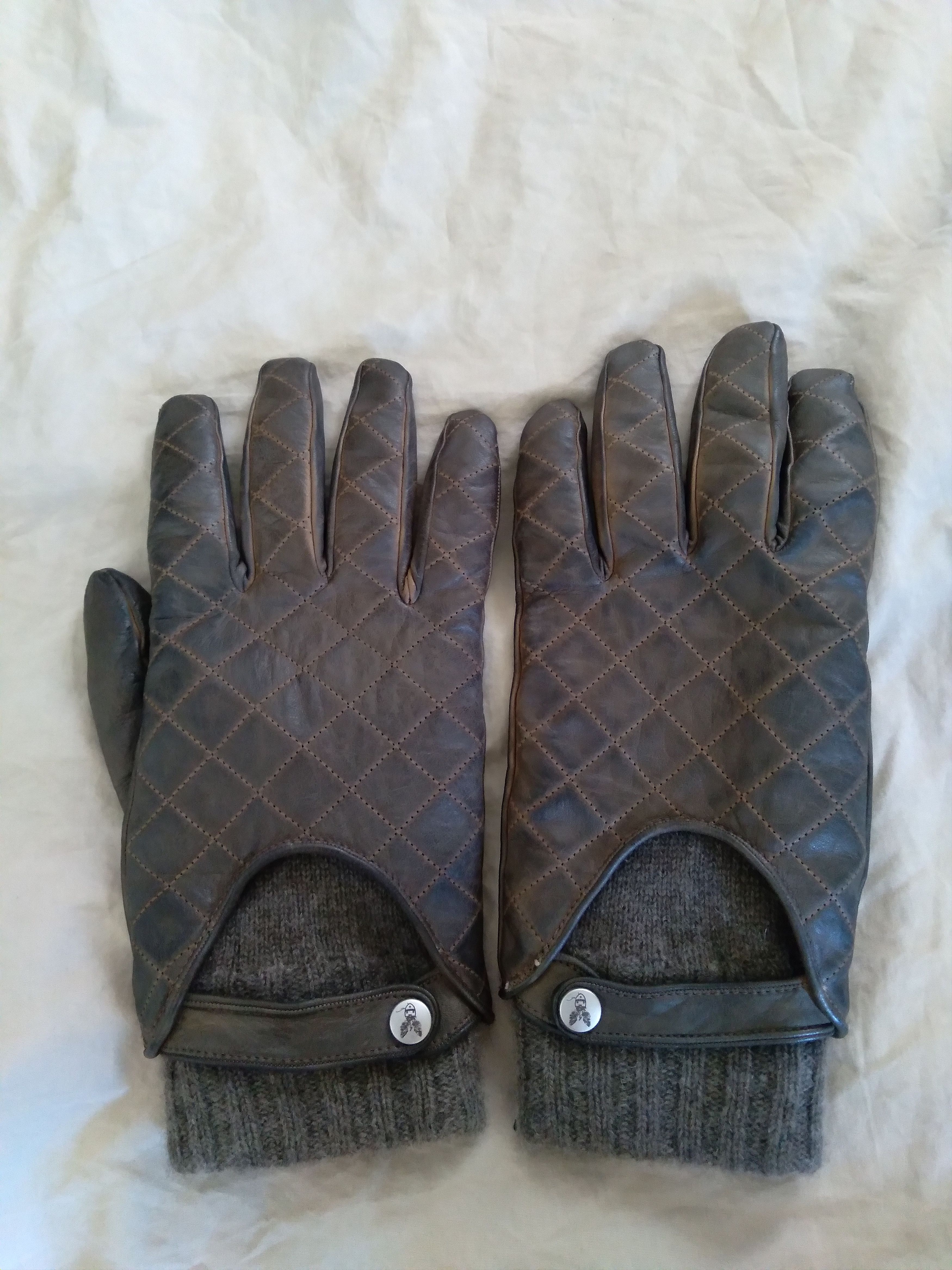 Other Christophe Fenwick Leather Cashmere Gloves Medium 9 Italy Size ONE SIZE - 3 Thumbnail