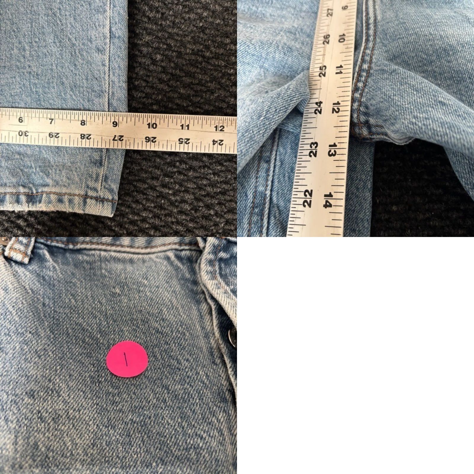 Denime AG Adriano Goldschmied Jeans Women 34" Light Wash Straight Leg Button Fly Denim Jeans Size 24" / US 00 / IT 34 - 8 Thumbnail