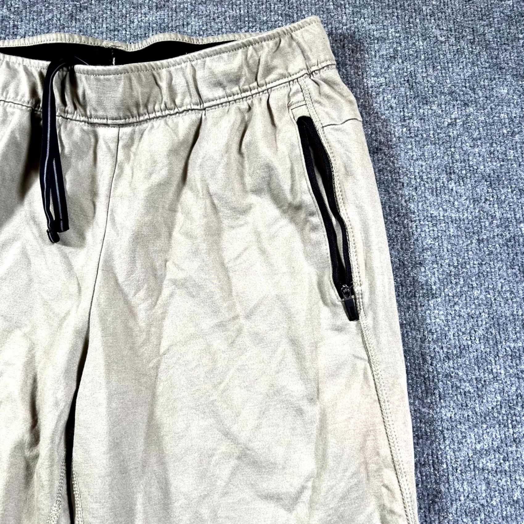 Athletic Works Athletic Works Pants Mens M (32-34) Beige Slim Fit Tapered Leg Drawstring Running Size US 31 - 3 Thumbnail
