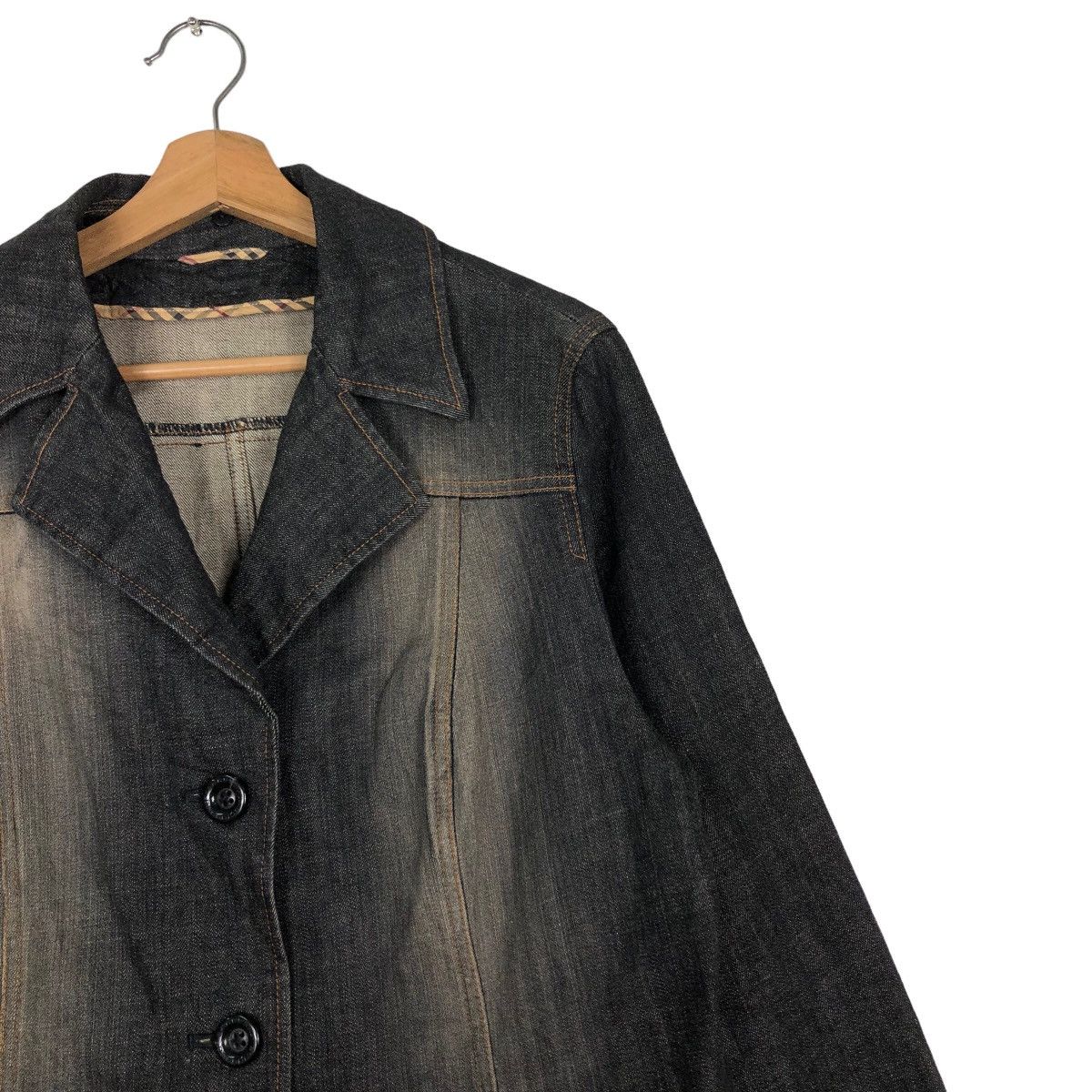 Burberry 🔥Vintage Biker Denim Jacket Burberry London Size US M / EU 48-50 / 2 - 6 Thumbnail