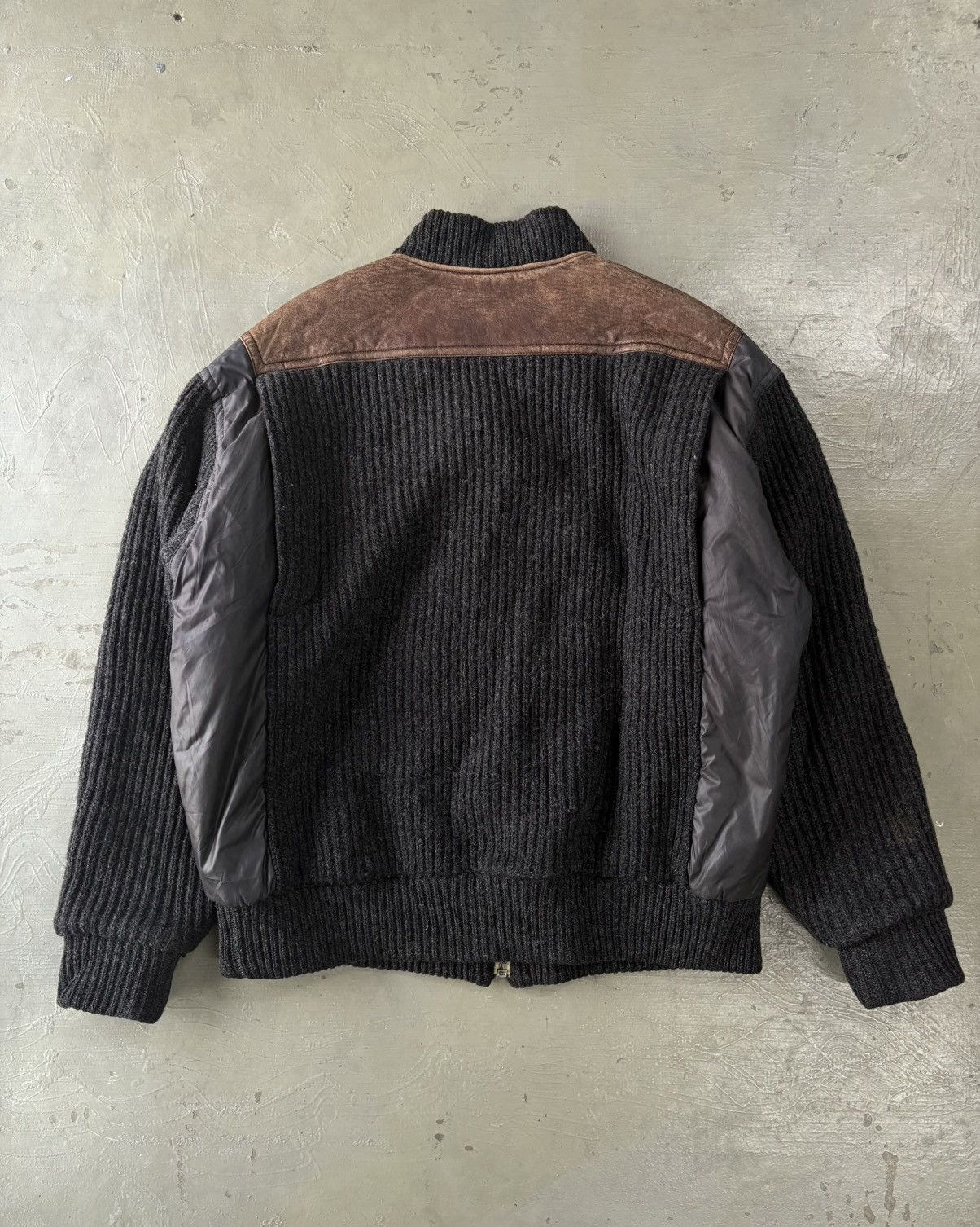 Dolce & Gabbana Vintage Dolce Inspired Lace Up Bomber Wool Leather Jacket Size US XL / EU 56 / 4 - 8 Thumbnail