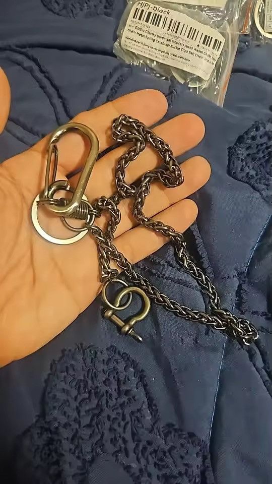 Jewelry Gothic Chunky Gunmetal Trousers Jeans Wallet Chain Size ONE SIZE - 8 Thumbnail