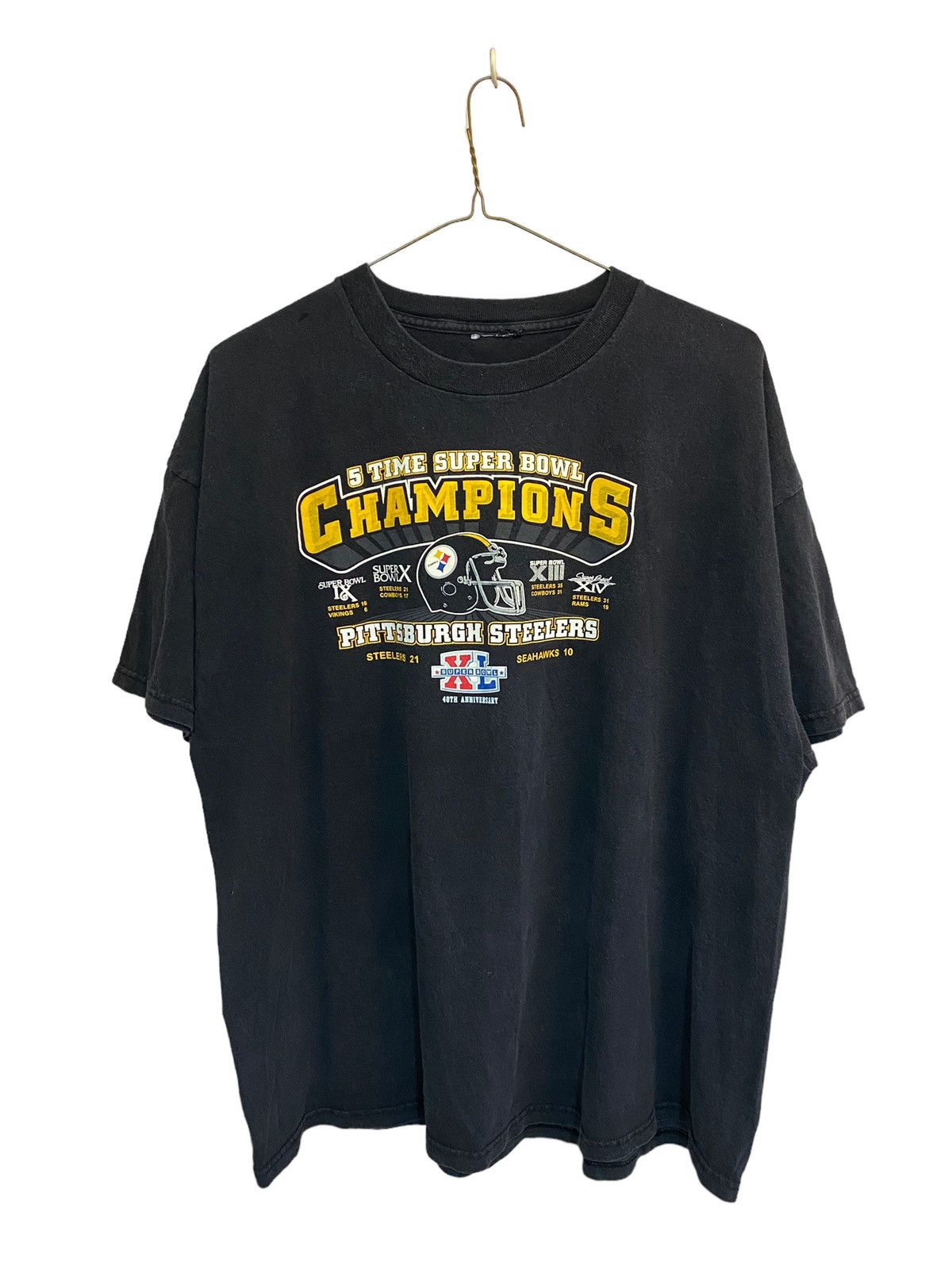 NFL Vintage Pittsburgh Steelers Super Bowl Champions Shirt Faded Size US XL / EU 56 / 4 - 1 Thumbnail